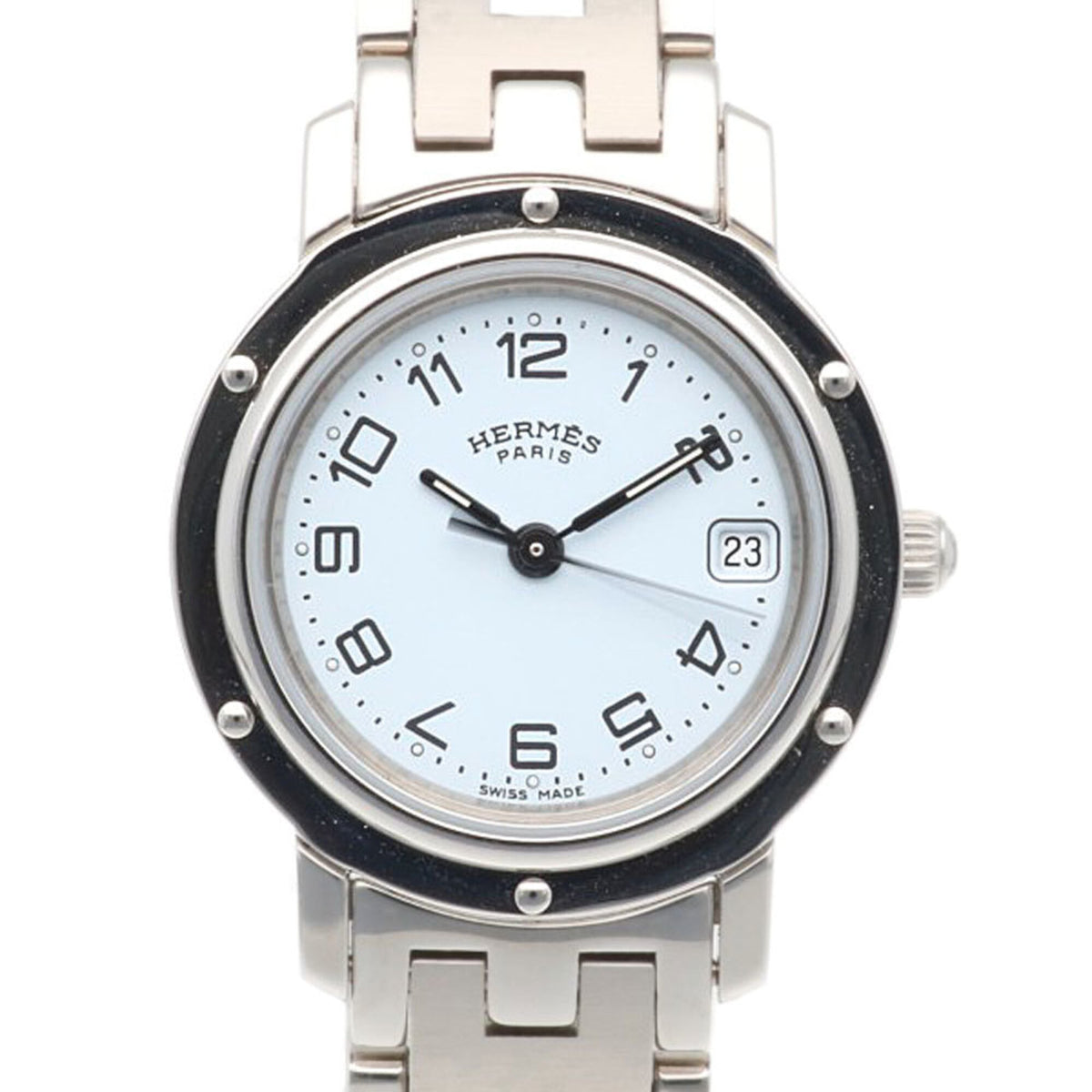 Hermes Clipper CL4.210 Silber Zifferblatt 23 mm Uhr
