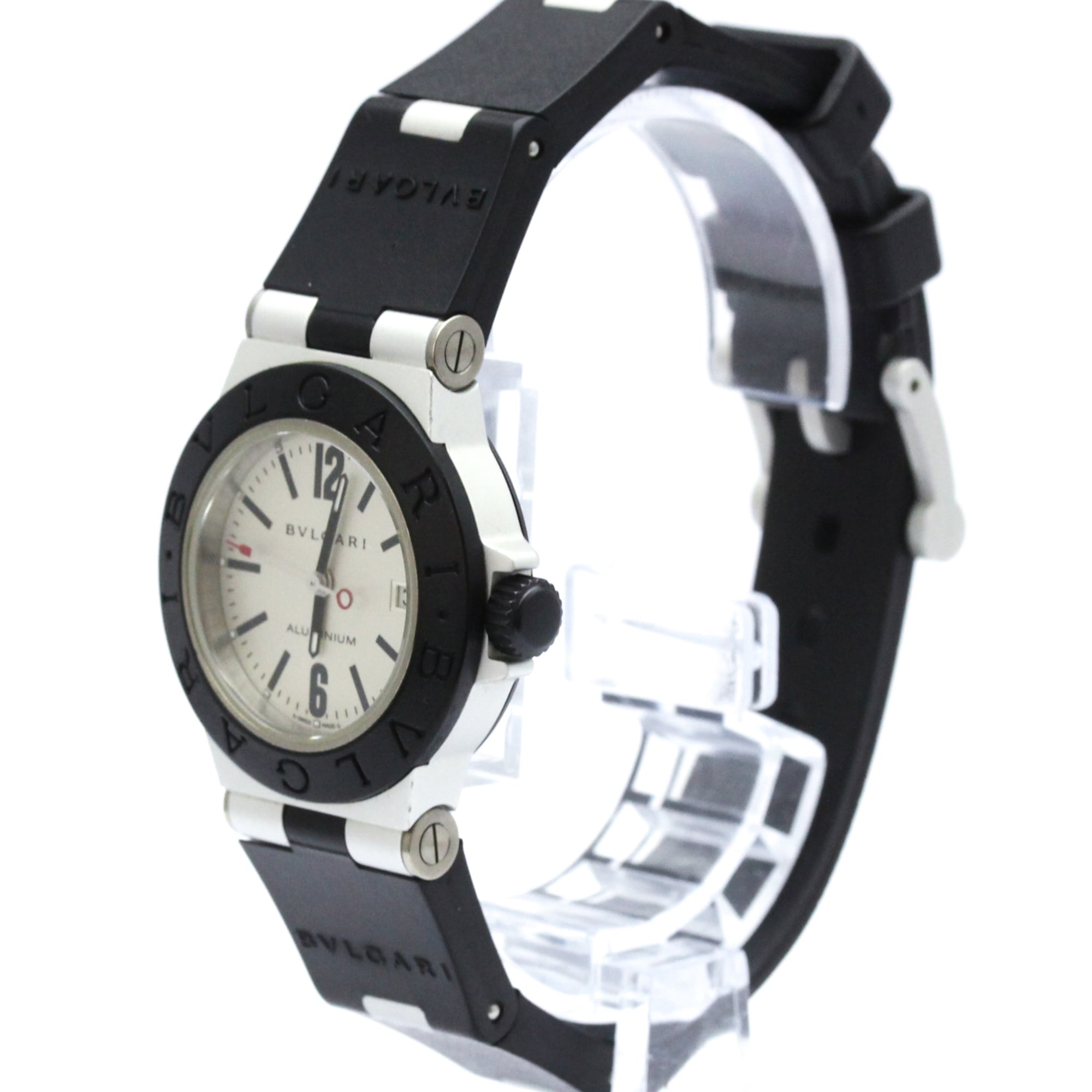 BVLGARI Aluminium Rubber Quartz Ladies Watch AL29TA