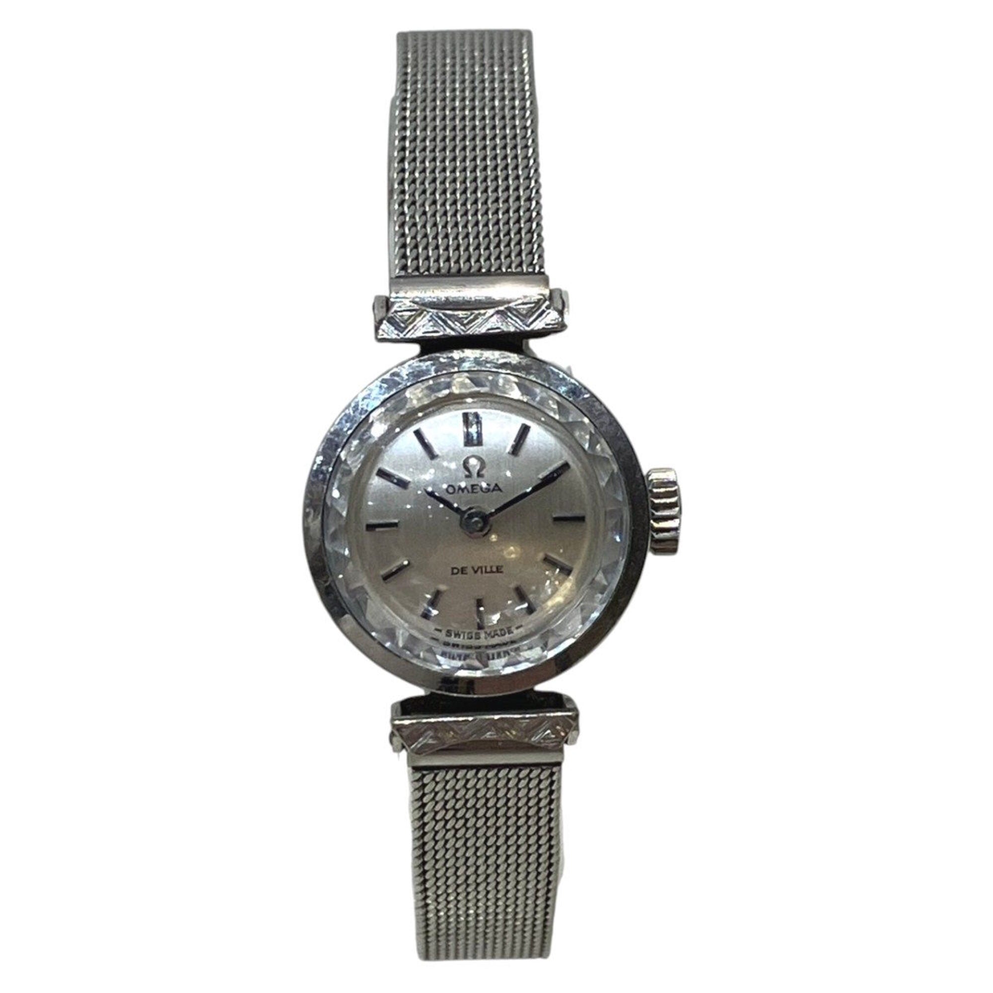 Omega De Ville watch, total weight 20g, stainless steel, manual winding, silver dial, 511.285