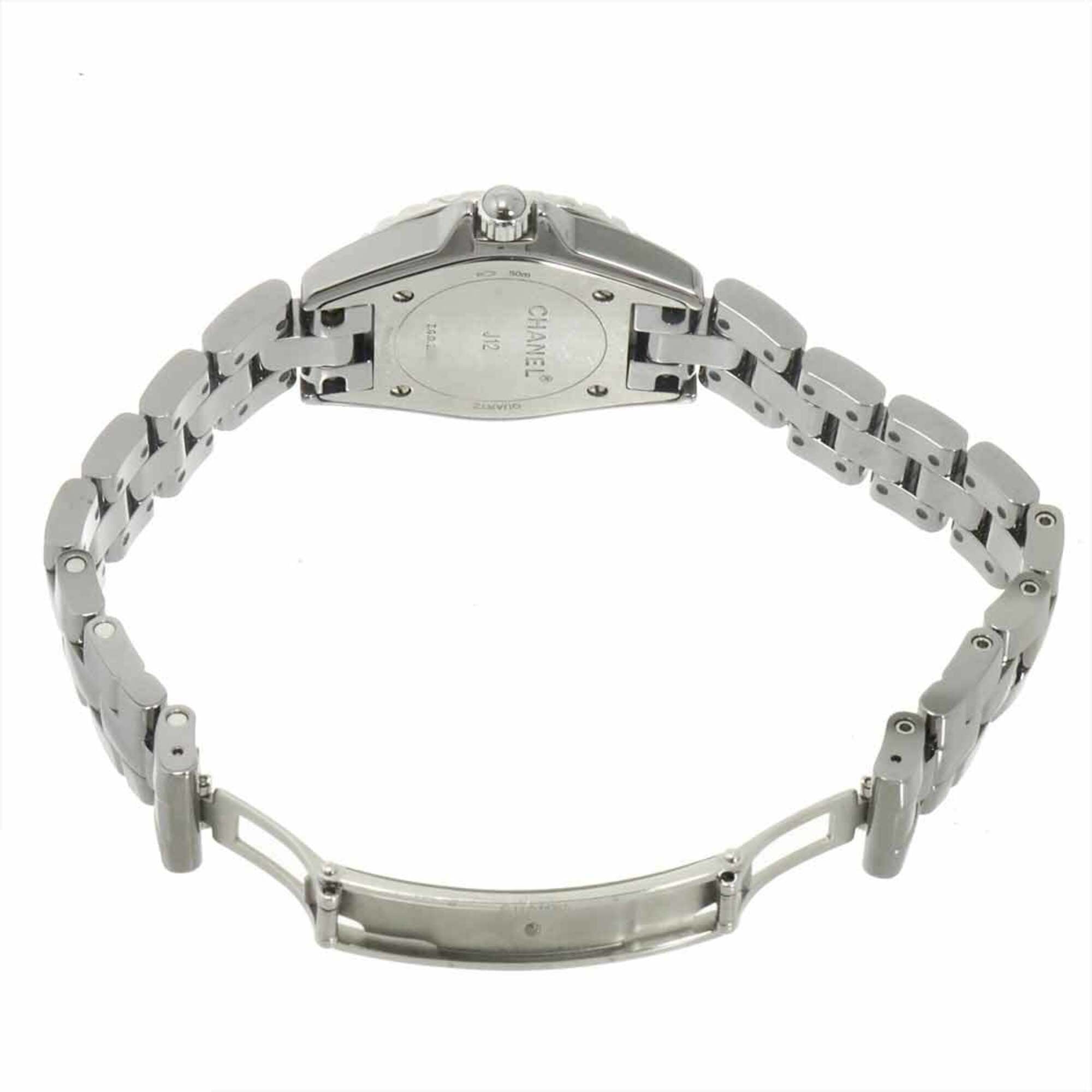 Chanel J12 Chromatic H3402 Ladies' with Diamond Bezel 8 Diamonds Gray Ceramic Quartz Movement