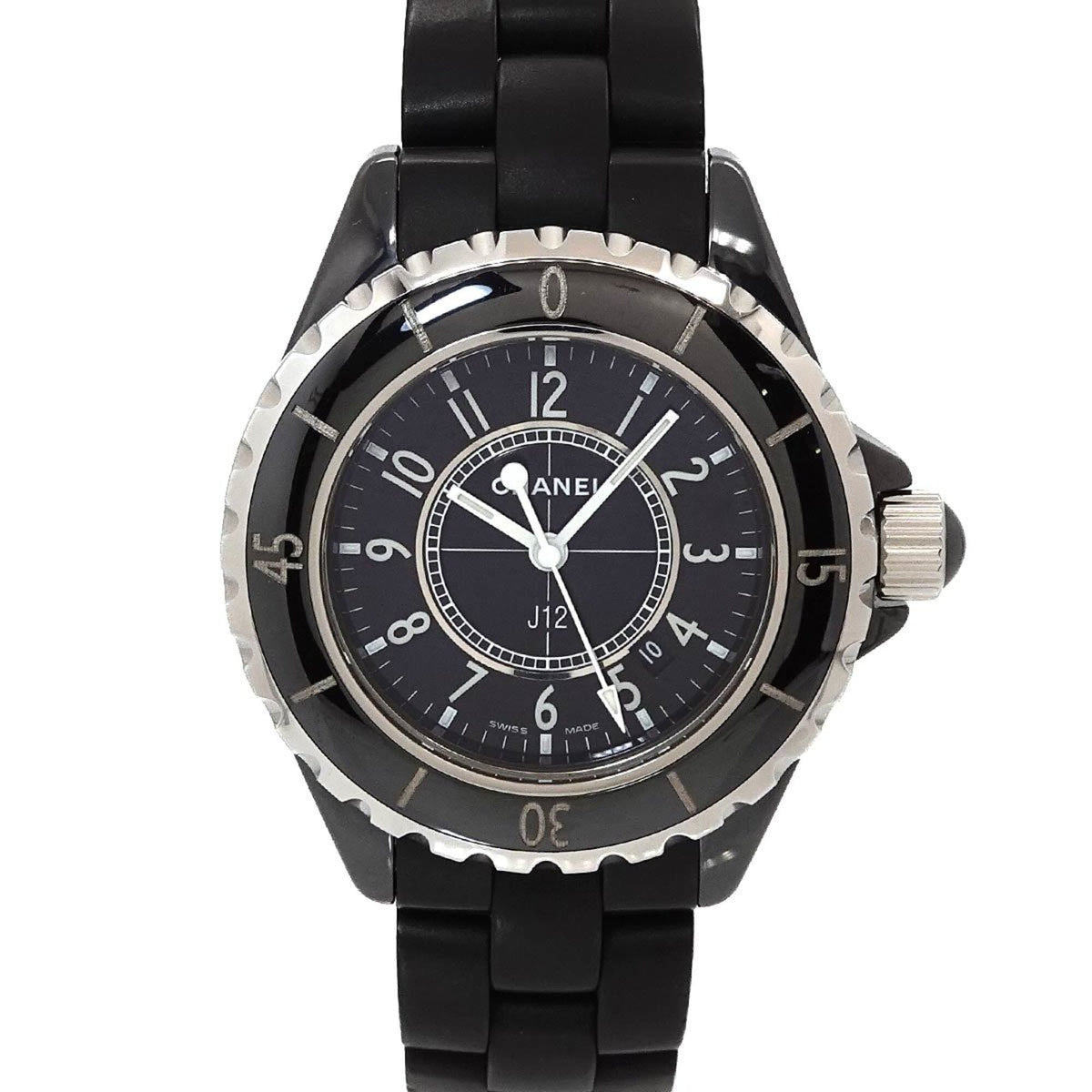 Chanel J12 33 mm H0681 Schwarz Zifferblatt 34 mm Uhr