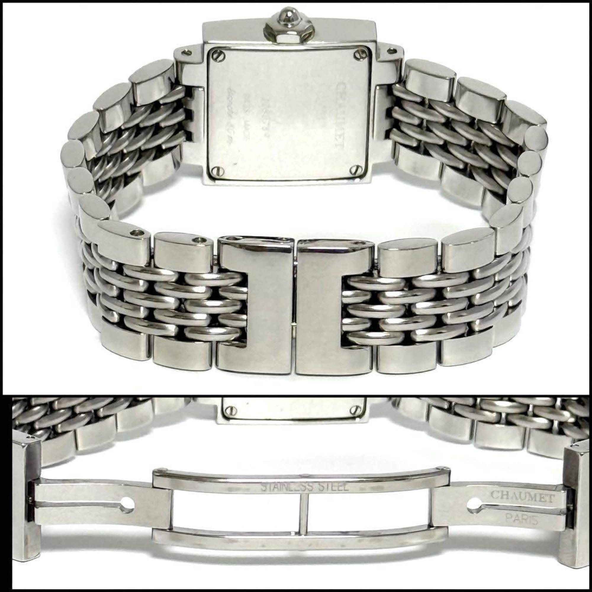 Chaumet dameshorloge, model Carre, roestvrijstalen band, vierkant