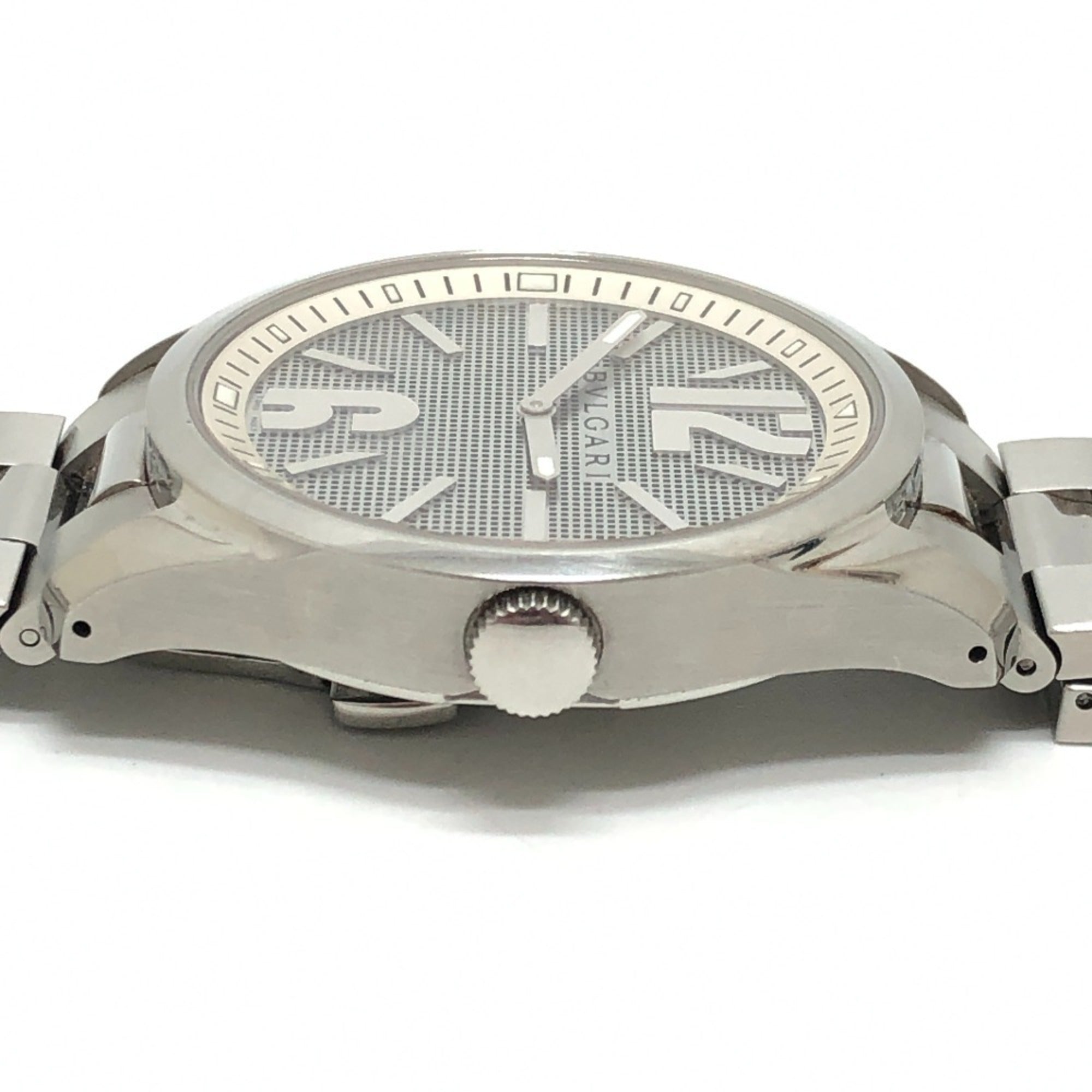 BVLGARI ST42S Solotempo QuarzHerrenuhr, Rund, Edelstahl, Silber