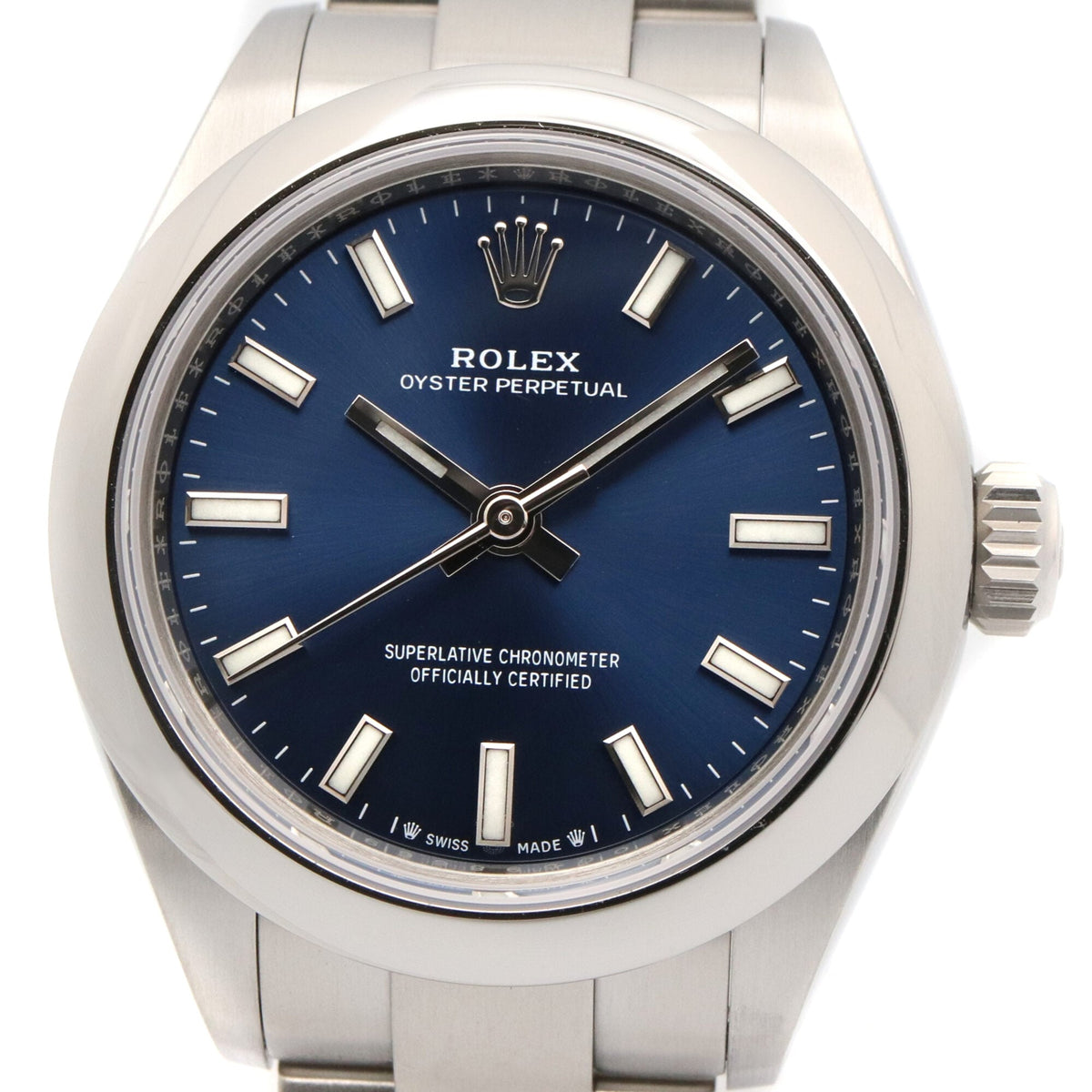 Rolex Oyster Perpetual 276200 Blue Dial 28mm Watch