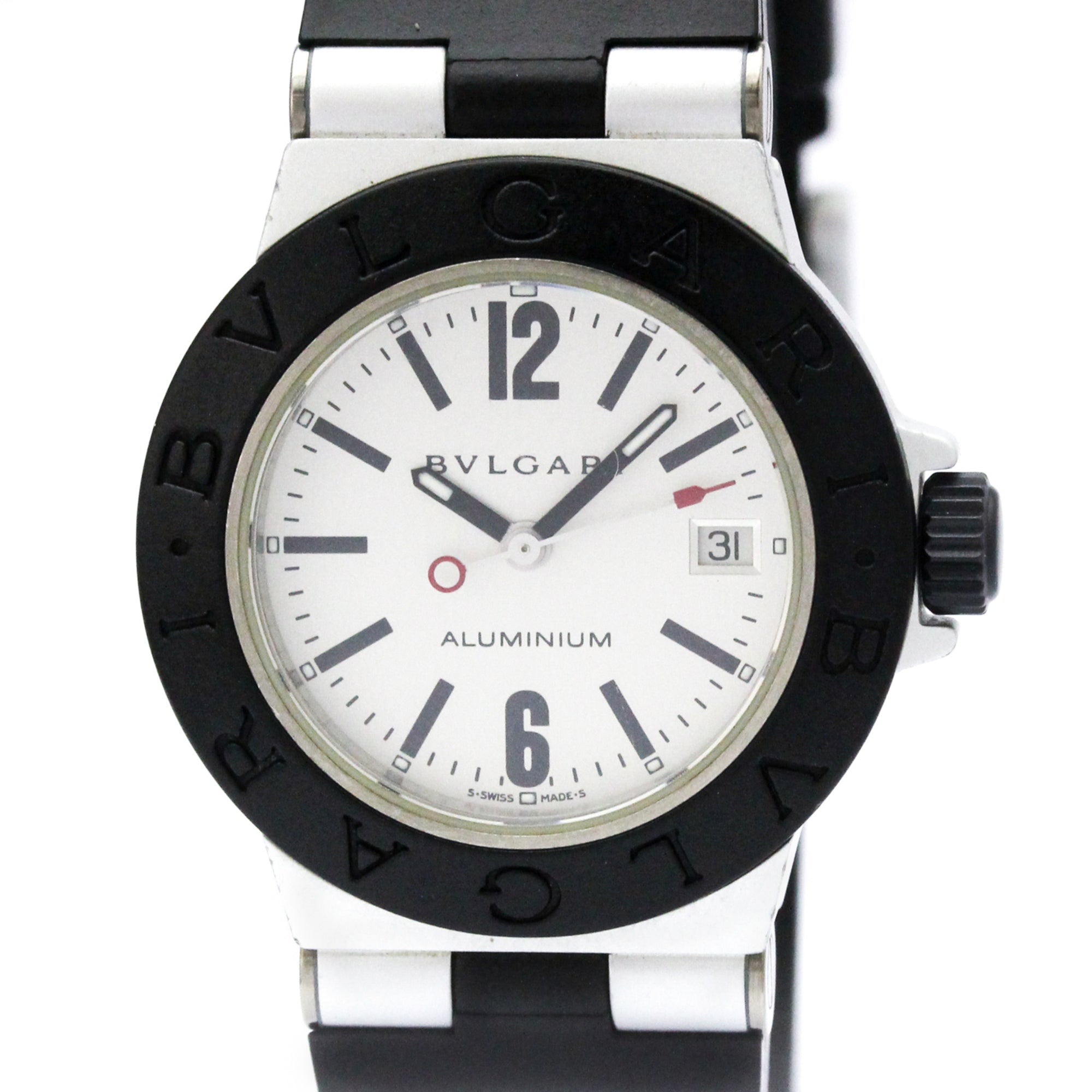 BVLGARI Aluminium Rubber Quartz Ladies Watch AL29TA