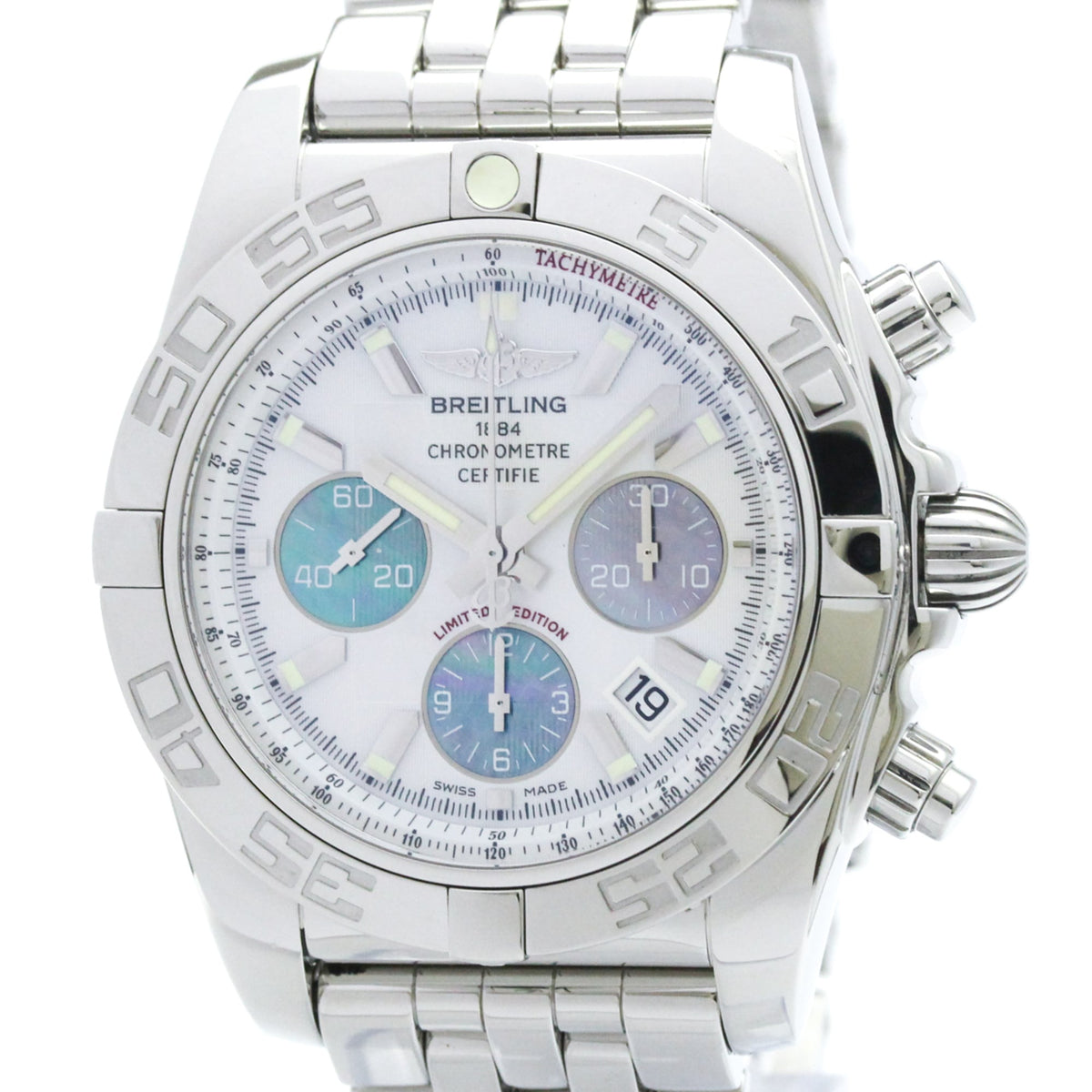 Breitling Chronomat AB0110 Weiß Zifferblatt 44 mm Uhr