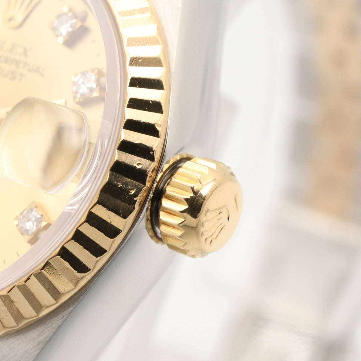 Rolex Datejust 10P Diamond L-series 18K ( 69173G Champagne, Gold Dial 26mm Watch