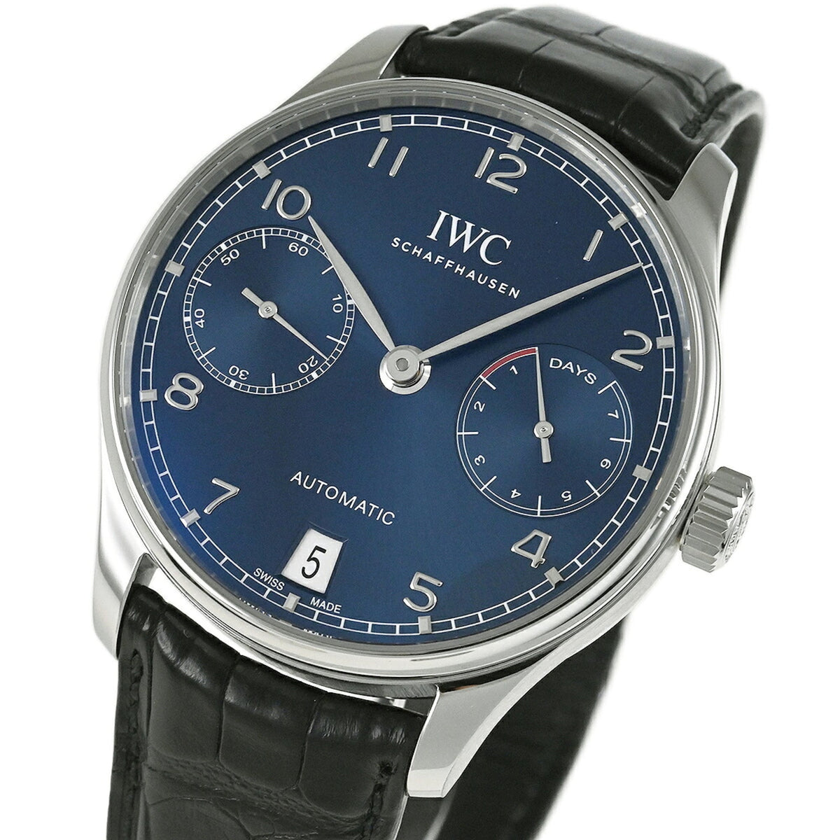 IWC Portugieser IW500710 Horloge met blauwe wijzerplaat, 42 mm