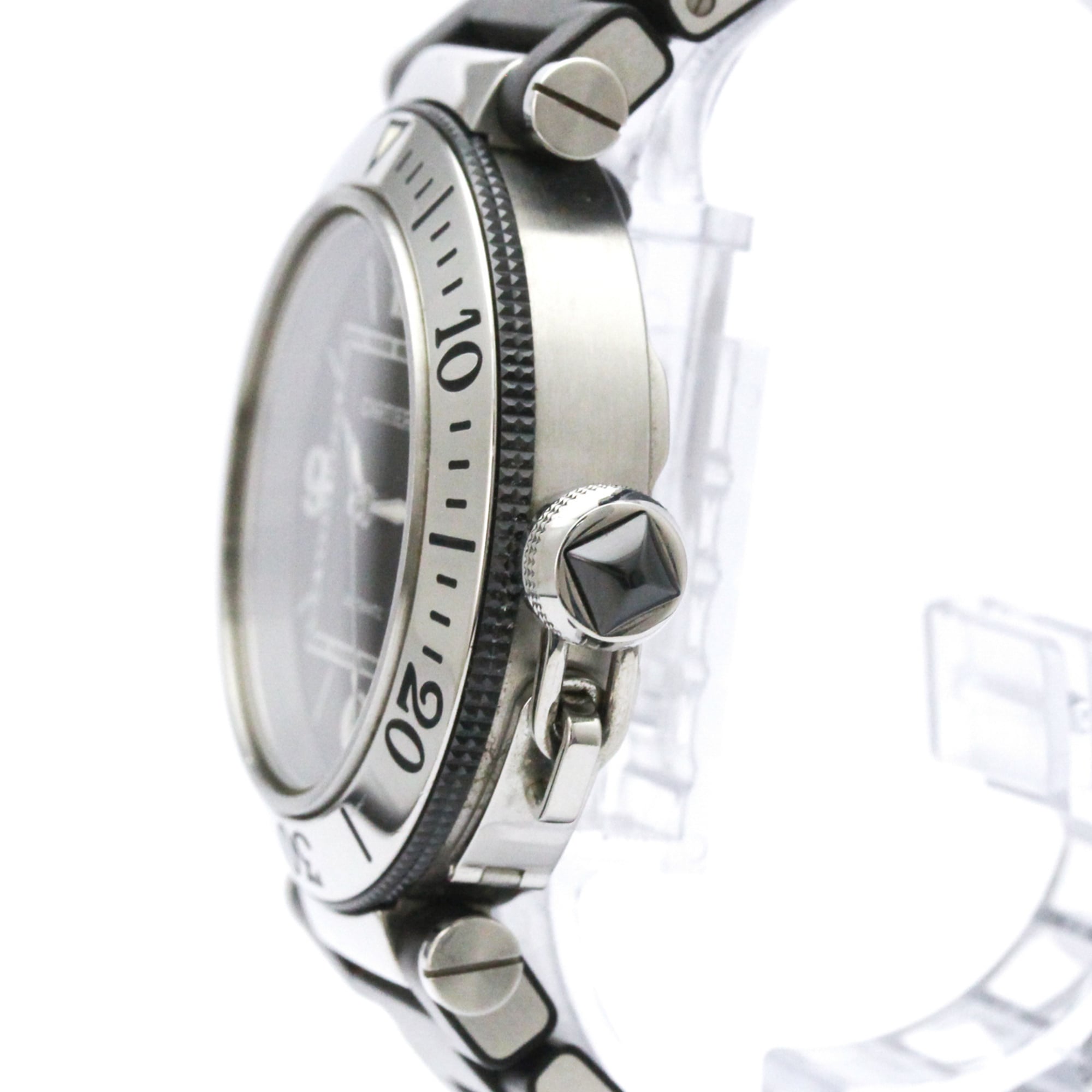 Cartier Pasha Seatimer W31077U2 Black Dial 40mm Watch