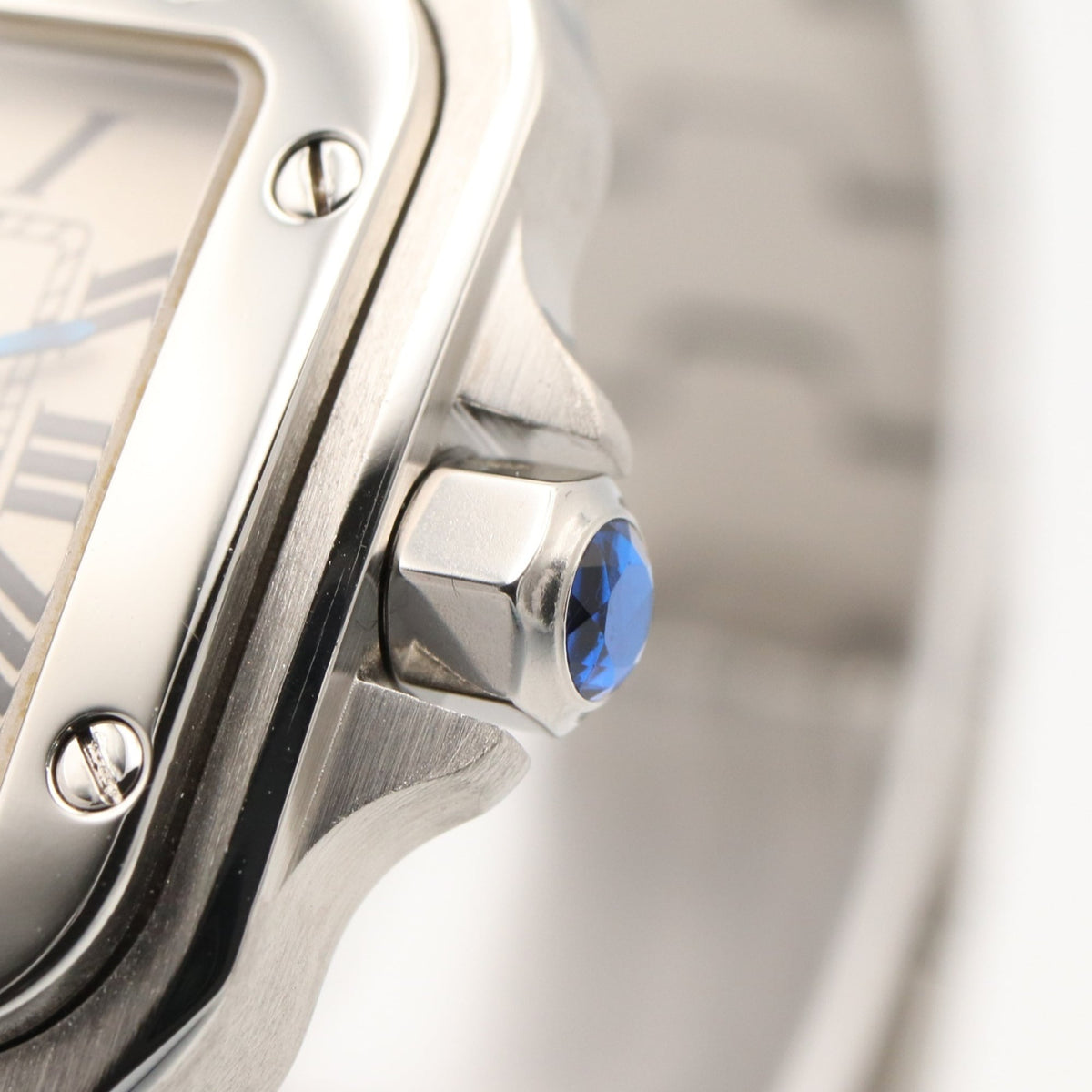 Cartier Santos Galbee SM W20056D6 horloge met zilveren wijzerplaat, 24 mm