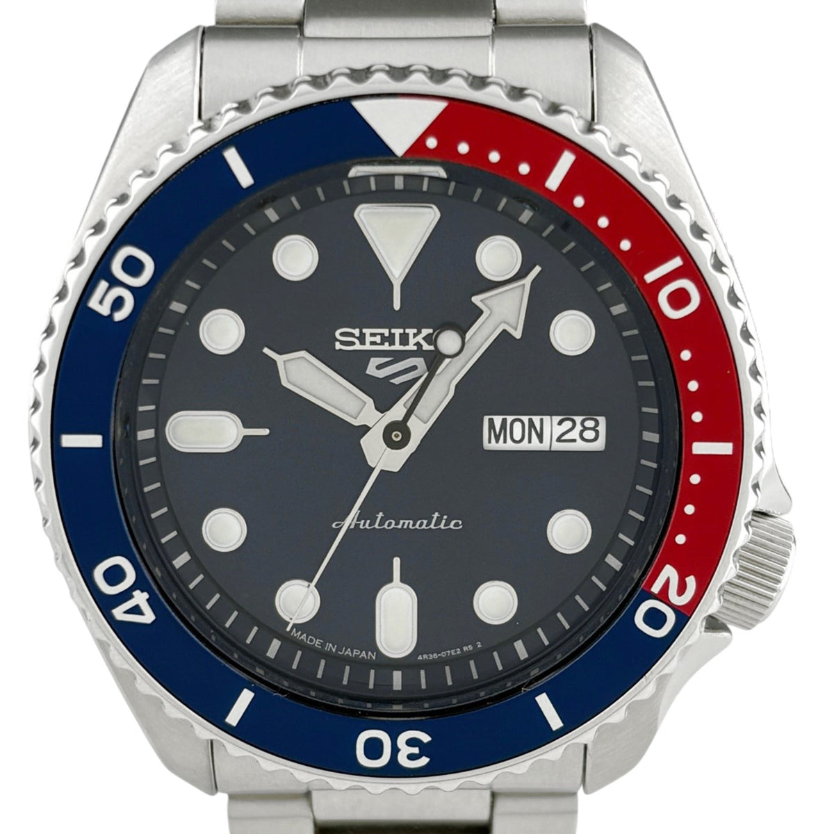 Seiko 5 Sports Pepsi Bezel 4R36-07G0/SBSA003 Navy Dial 42mm Watch