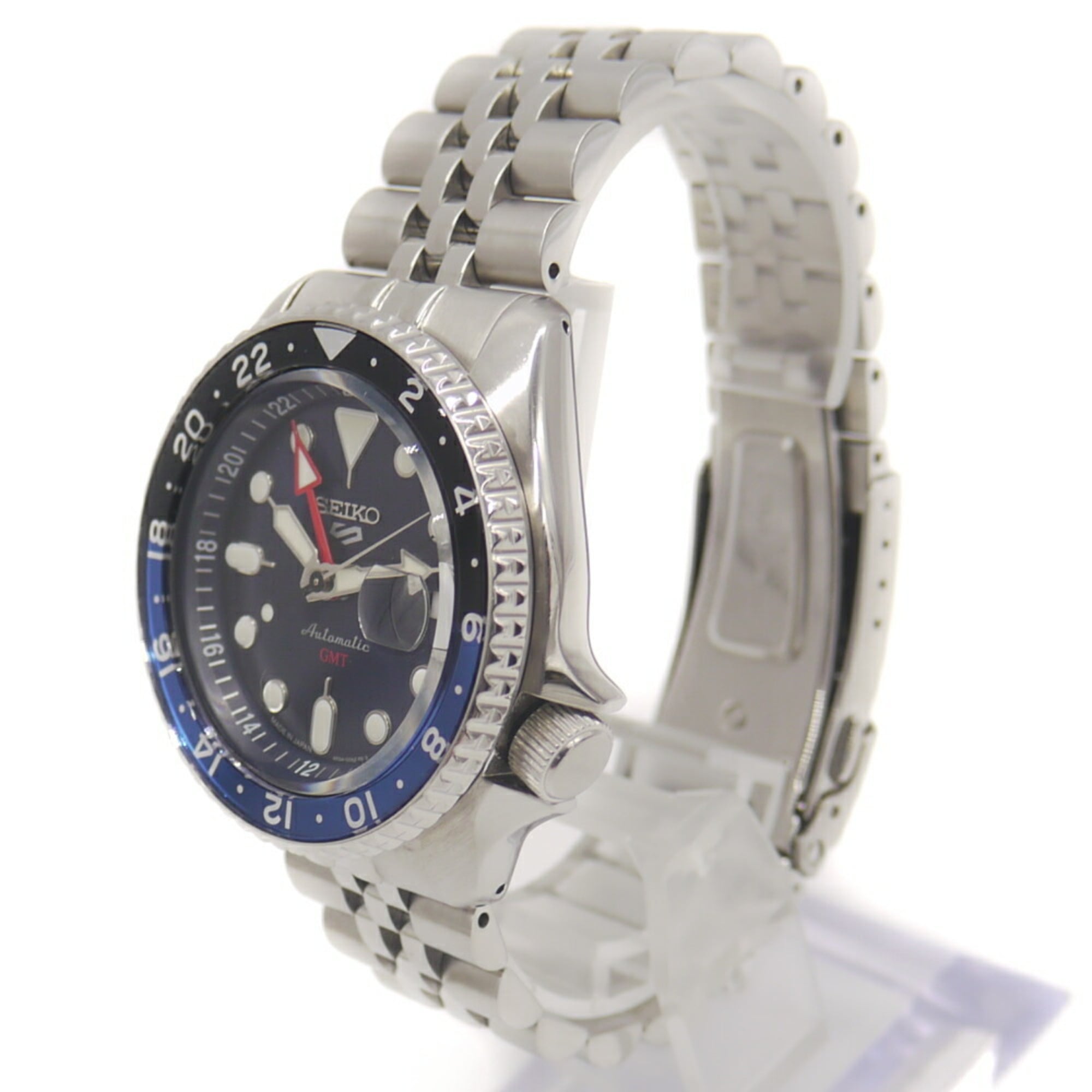 SEIKO 5 Sports SKX Series SBSC003 GMT Automatic Watch with Blue Dial