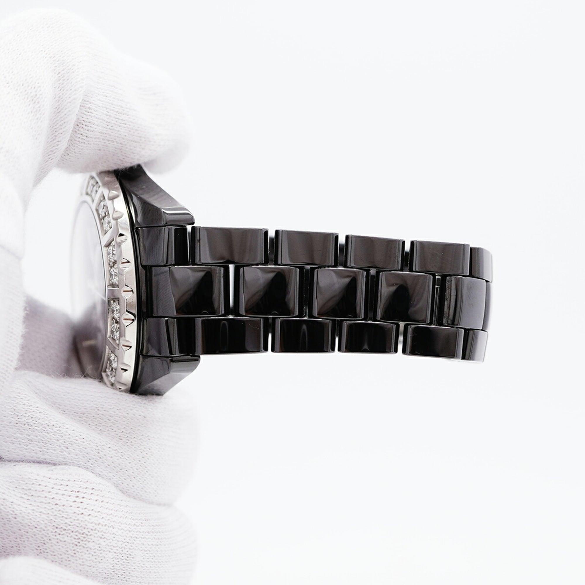 Chanel J12 Diamond Bezel H1174 Black Dial 38mm Watch