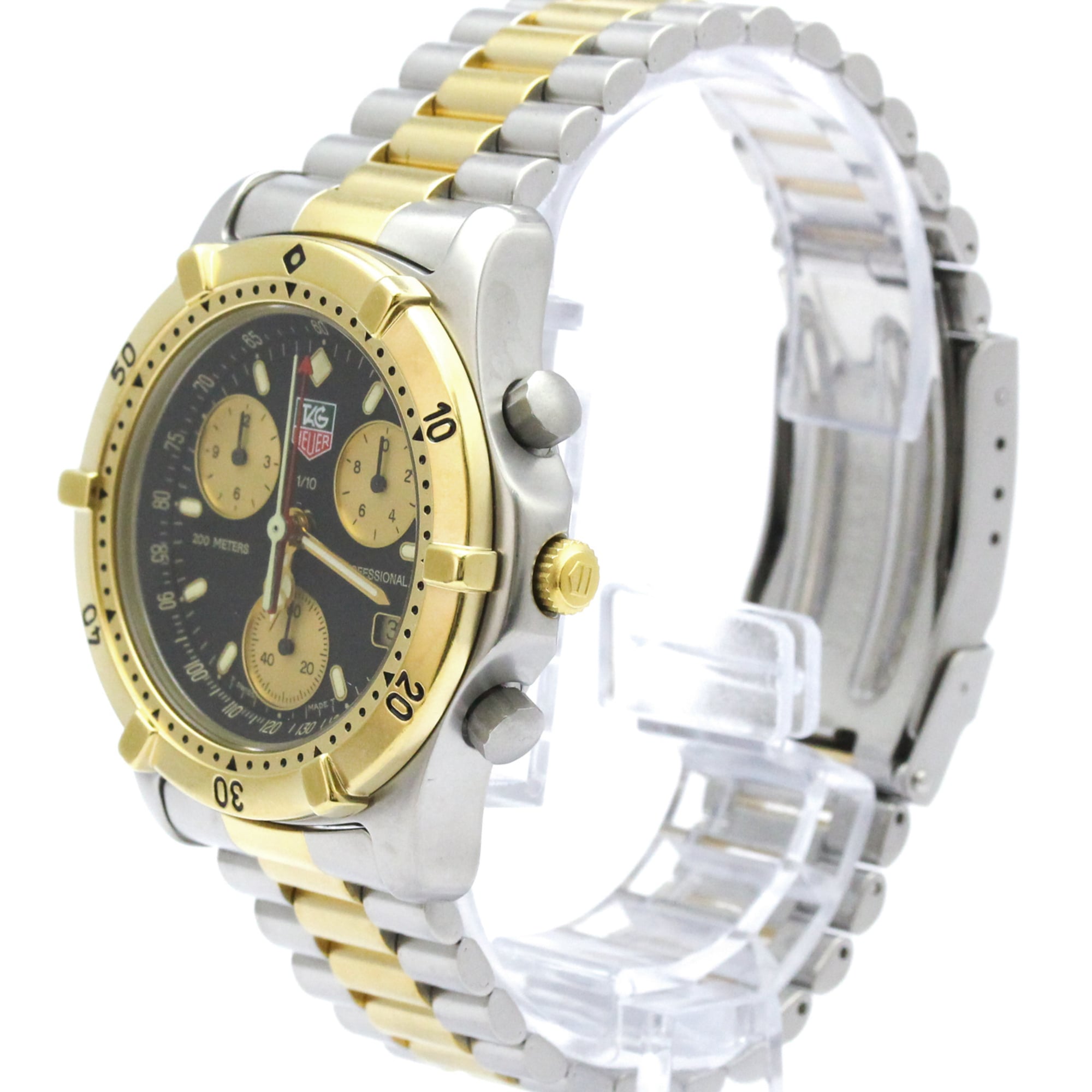 TAG HEUER 2000 Professional Chronograph Gold Plated Steel Watch CE1120
