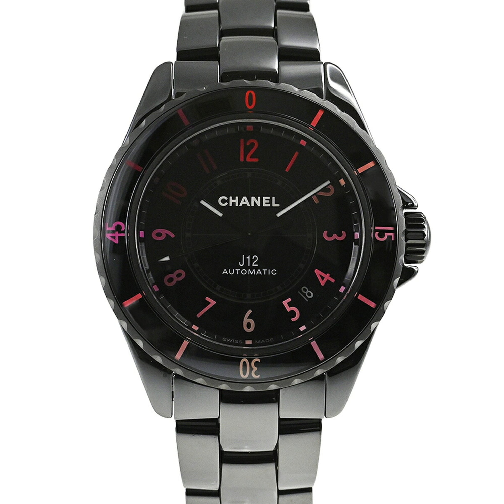 Chanel J12 Blush Caliber 12.1 38MM H10312 Black Dial 38mm Watch