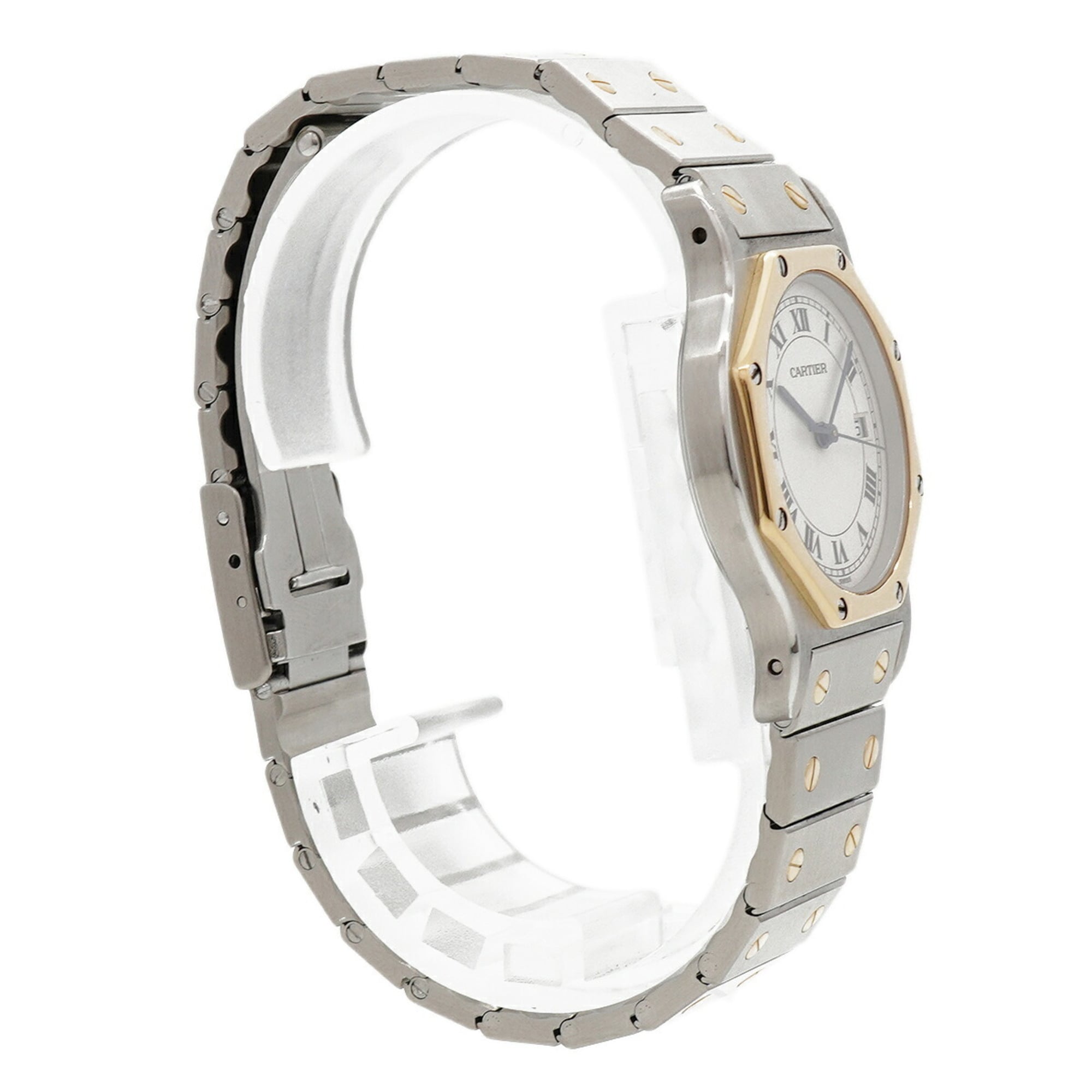 Cartier Santos Octagon LM W2001583 Ivory Dial 29mm Watch