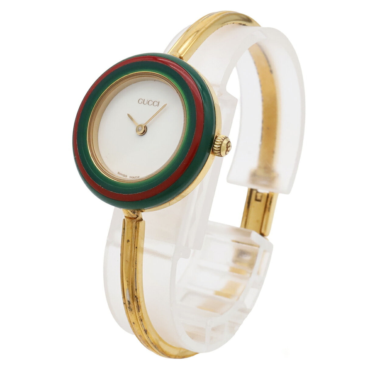 Montre Gucci avec lunette interchangeable 1100-L Blanc et cadran de 26 mm