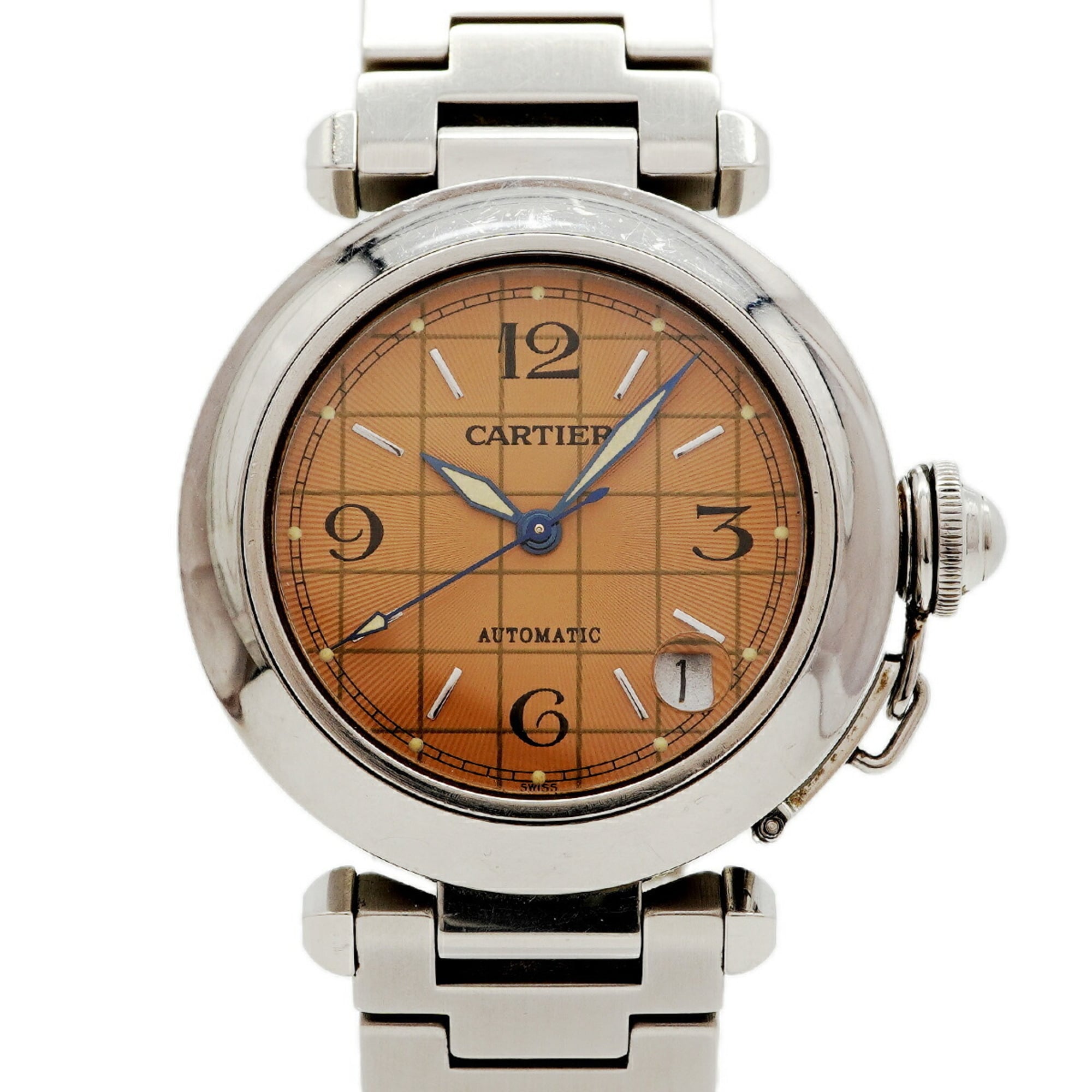 Cartier Pasha W31024M7 Orange Dial 35mm Watch