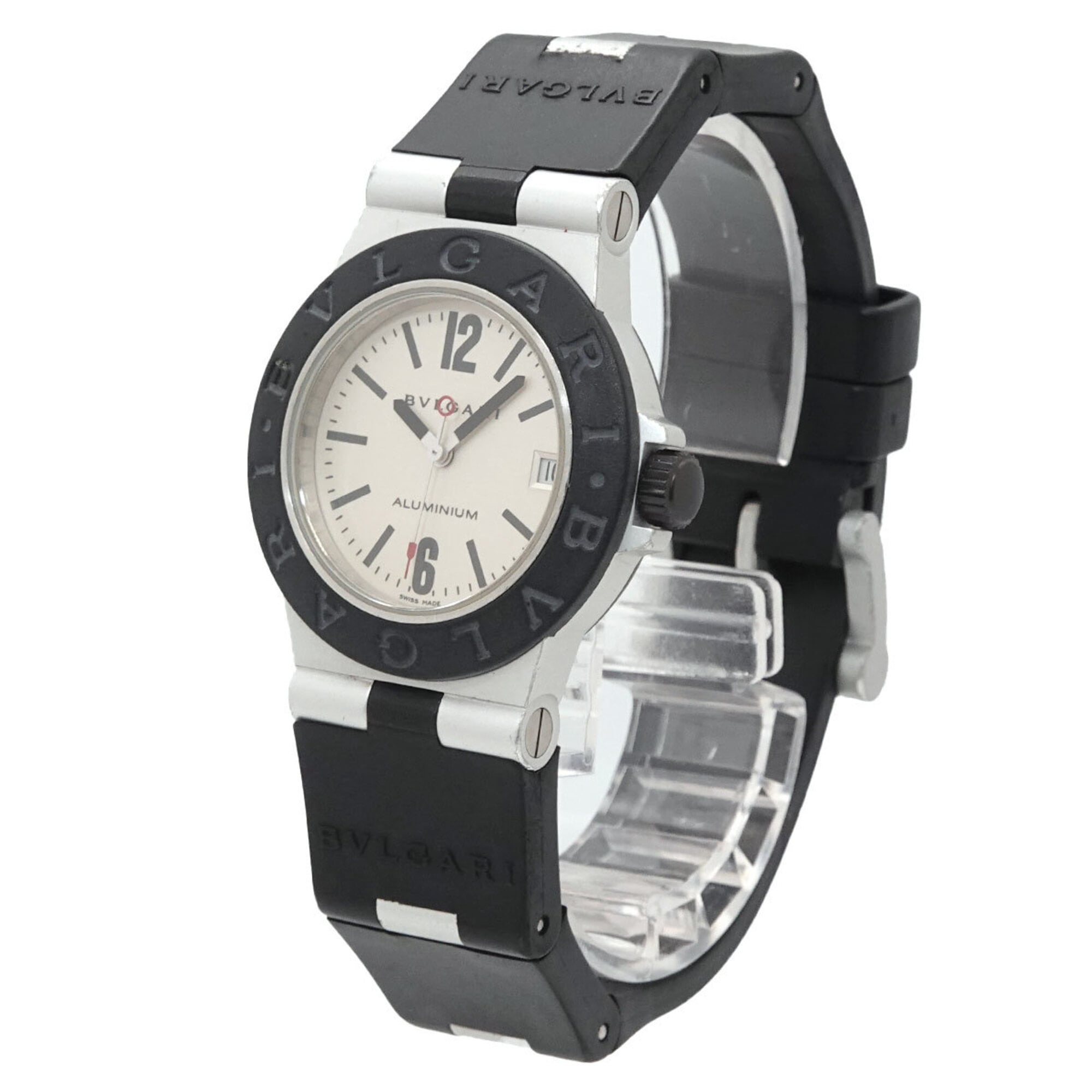 Bulgari BVLGARI Aluminum AL32A Ladies' Date Silver Quartz