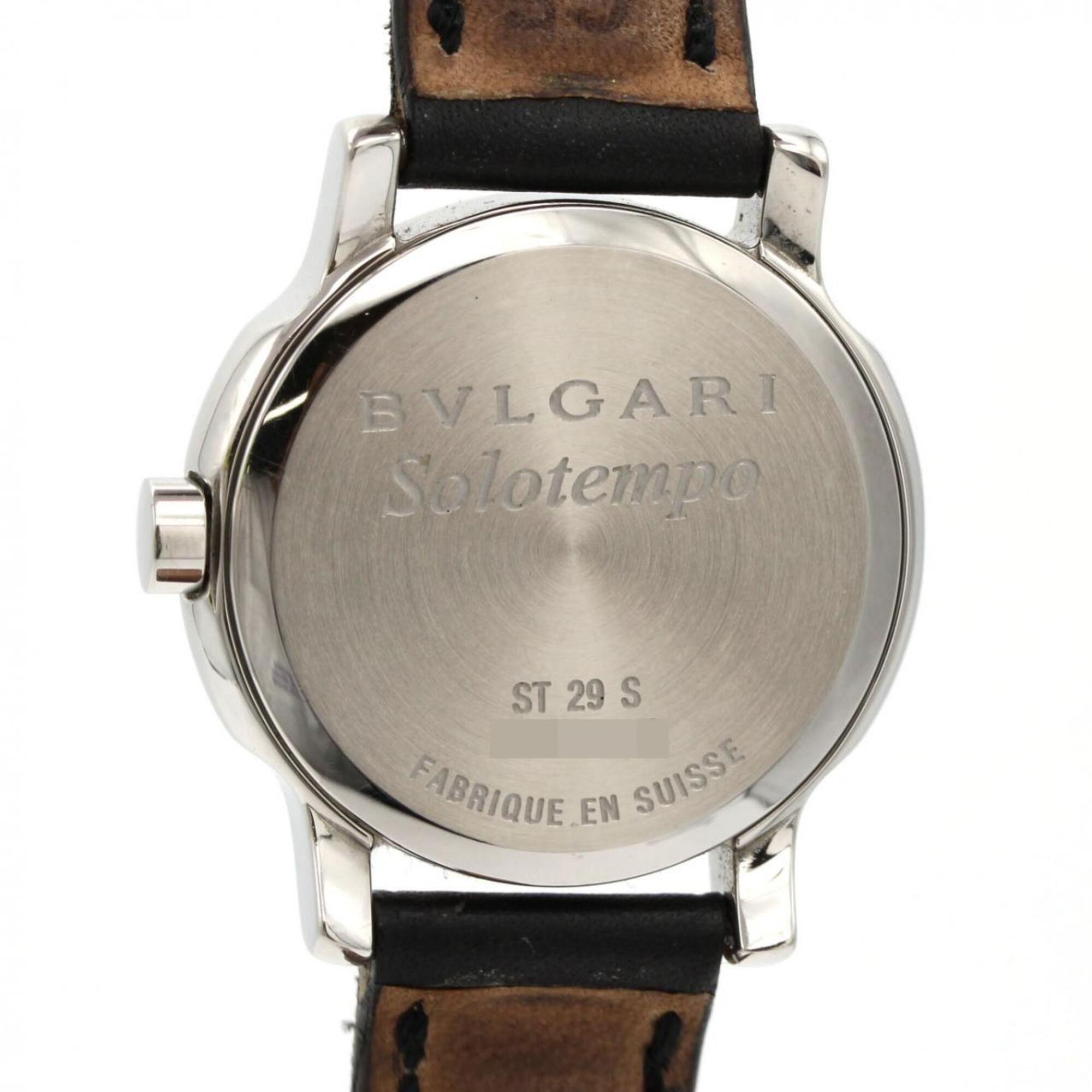 Bulgari Solotempo ST29S Black Dial 29mm Watch
