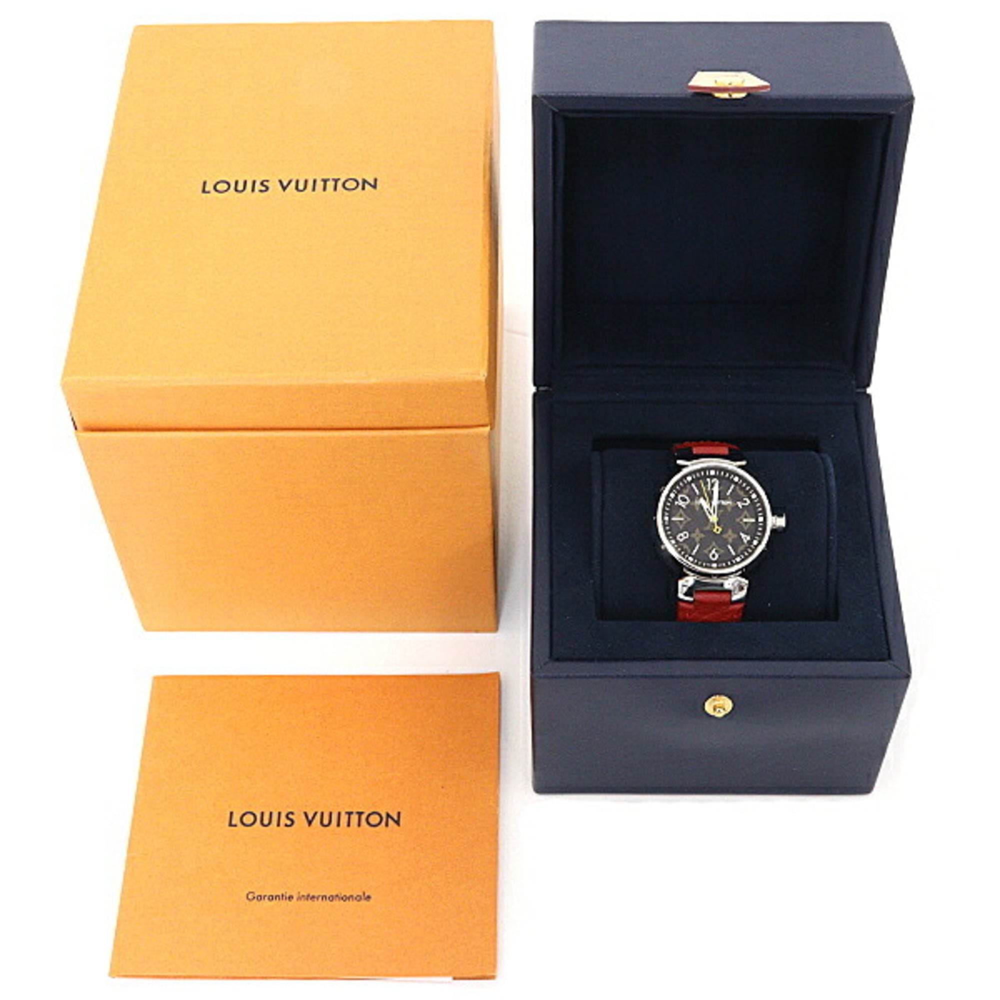 Louis Vuitton Tambour QA071 Brown Dial 34mm Watch