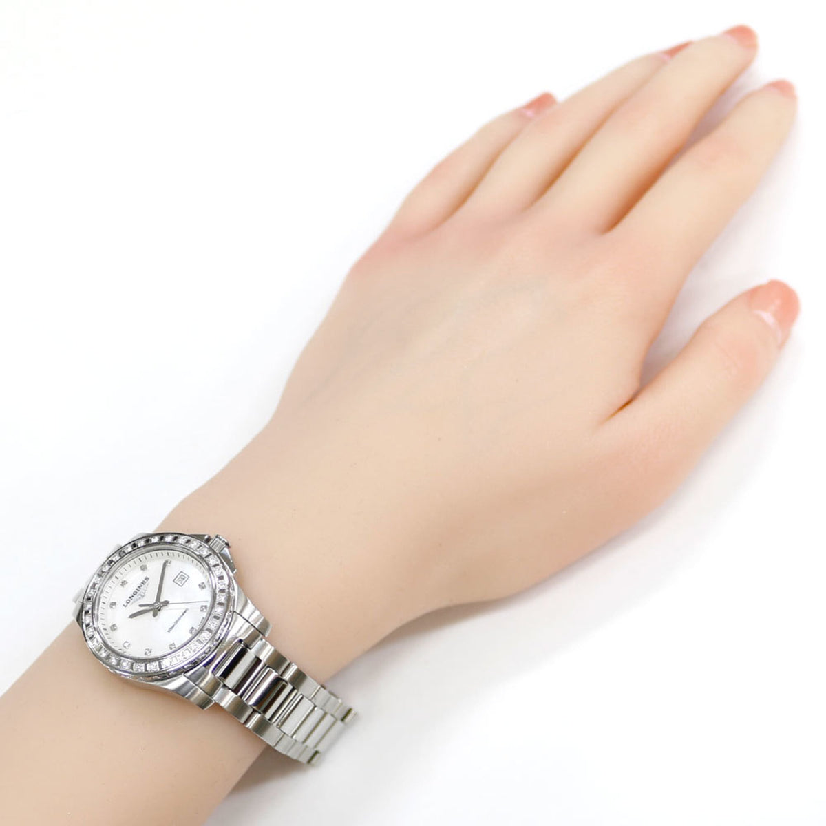 Longines Conquest L3.258.0 Weiß Zifferblatt in Muscheloptik, 29 mm Uhr