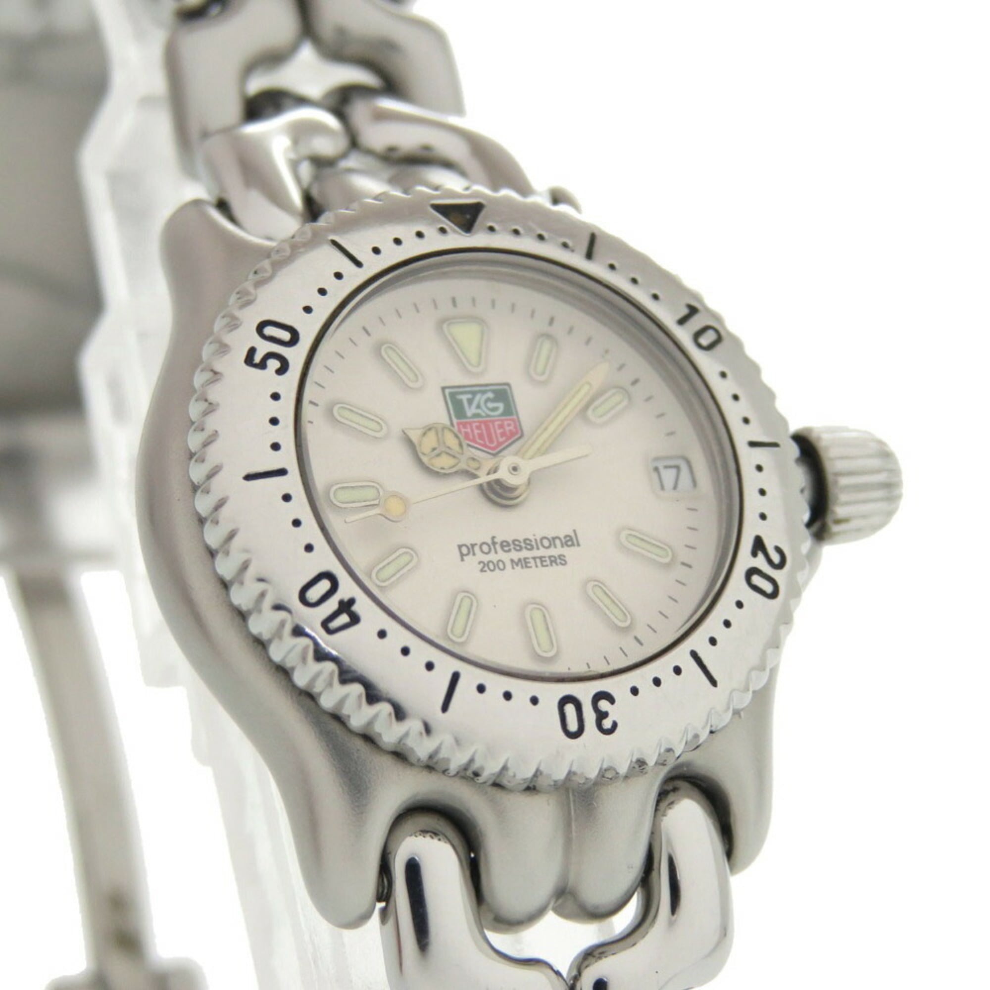 TAG Heuer S99.008 Cell Quarzzuhr aus Edelstahl Creme CremeSilber 1045TAG HEUER