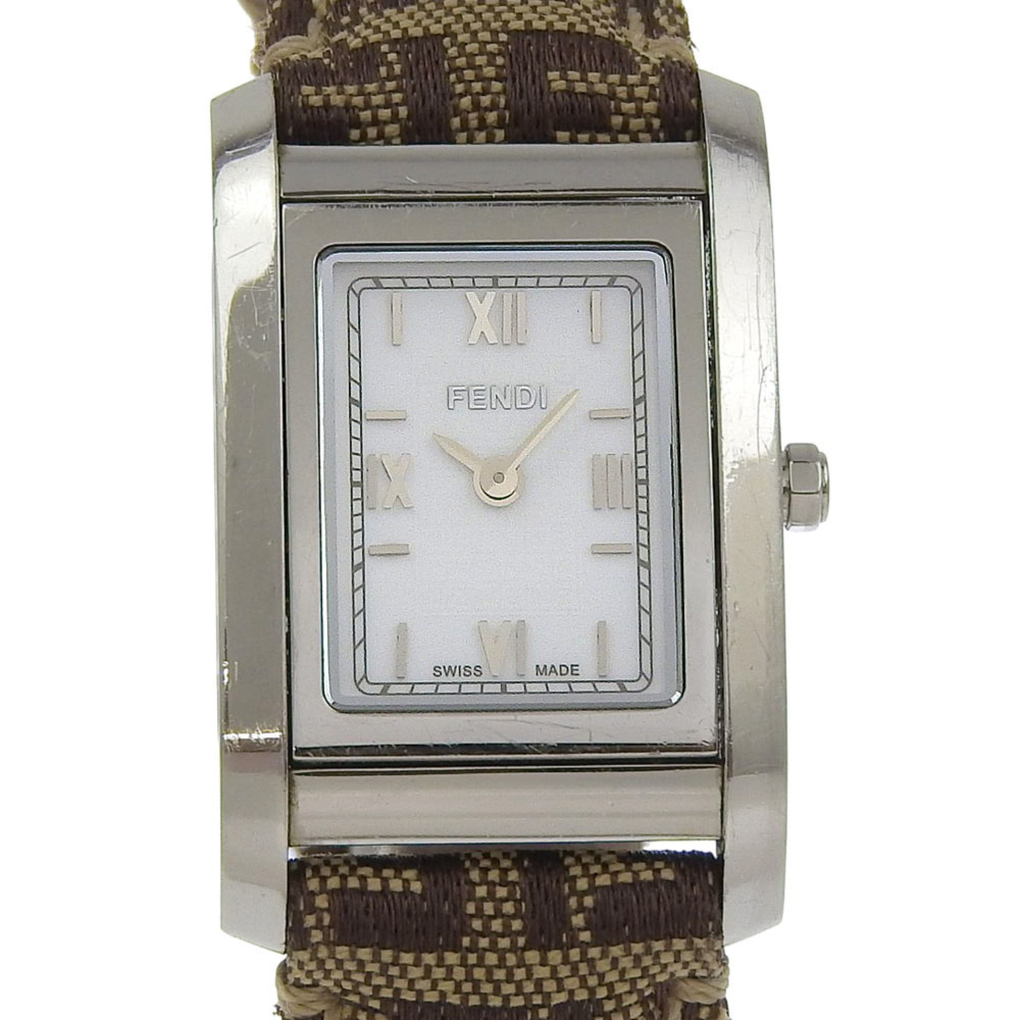 Fendi 7600L Women's Watch, Stainless Steel and Leather, Quartz Movemen