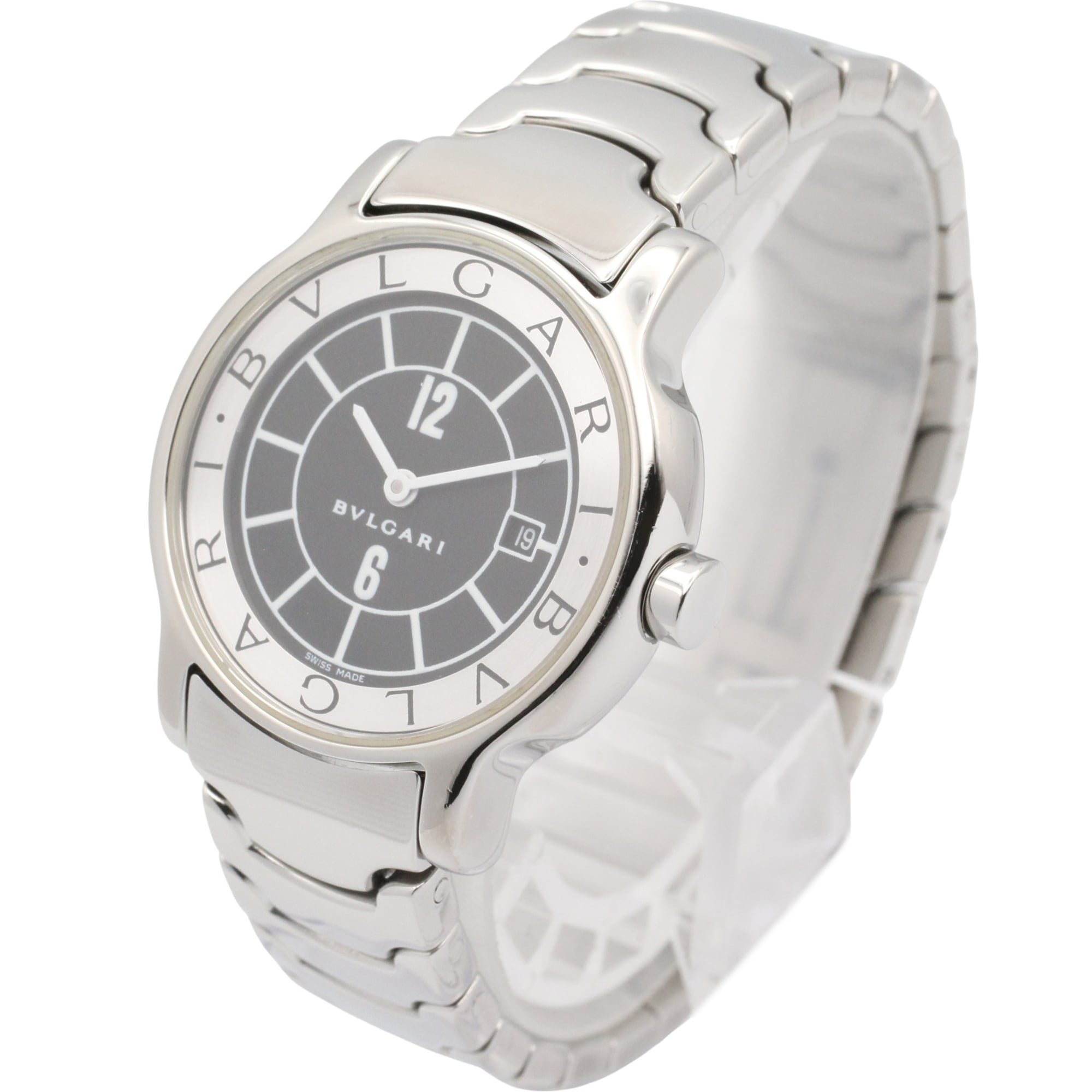 Bulgari BVLGARI Solo Tempo Stainless Steel Wo Black ST29S