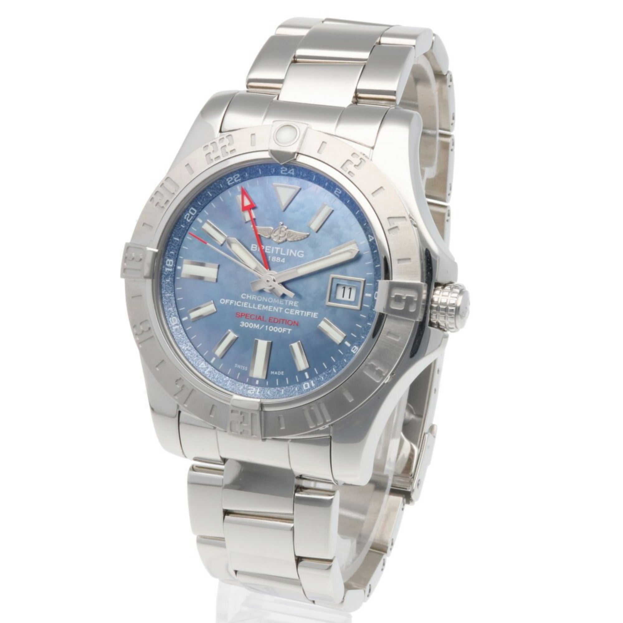 Breitling Avenger II GMT herenhorloge van roestvrij staal met automatisch uurwerk, model A32390