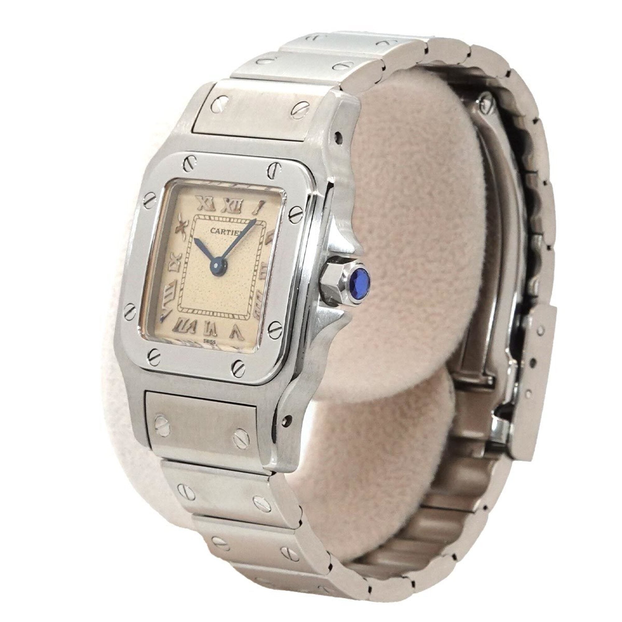 Cartier Santos Galbee SM W20024D6 Wo Ivory Quartz