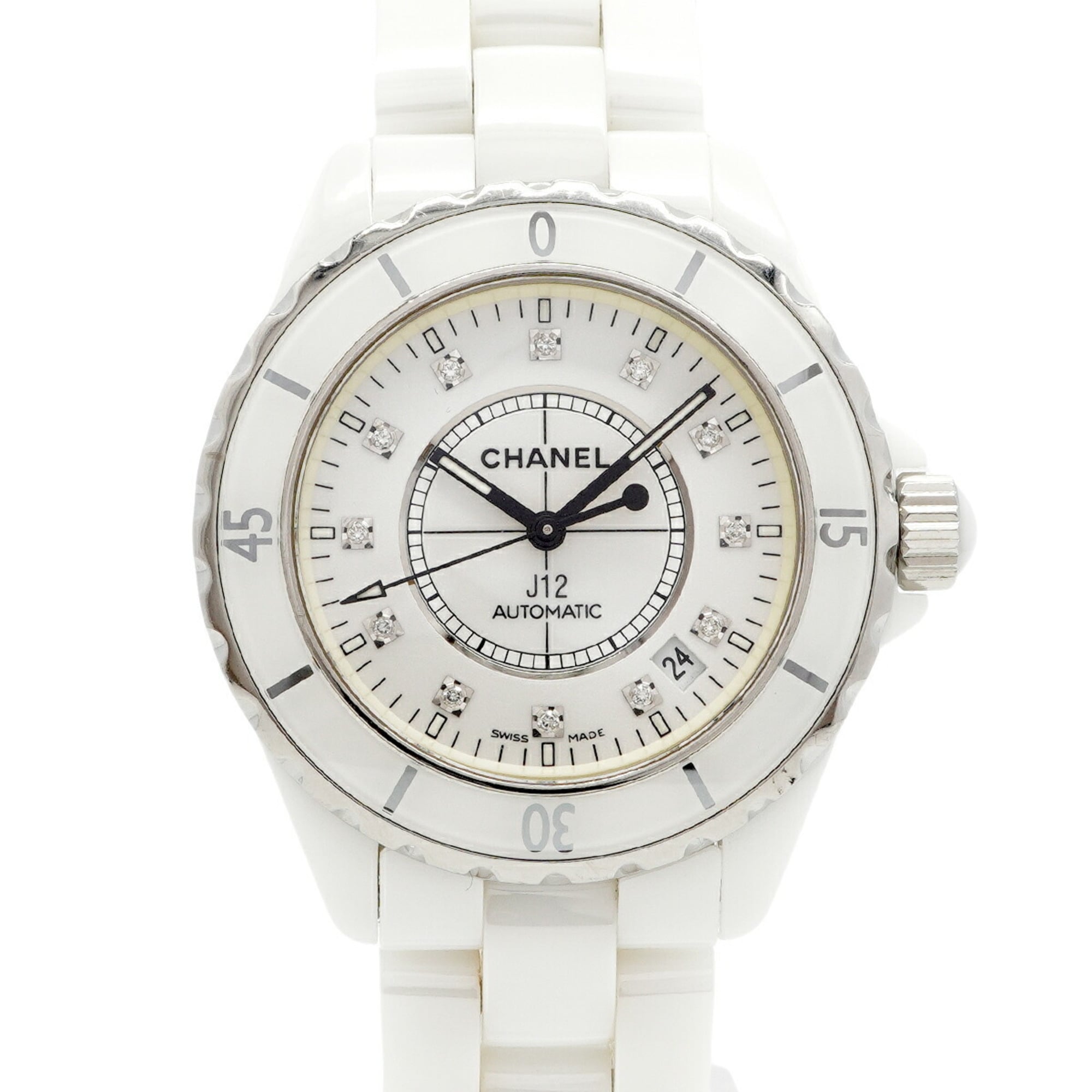 Chanel J12 H1629 White Dial Men's Watch