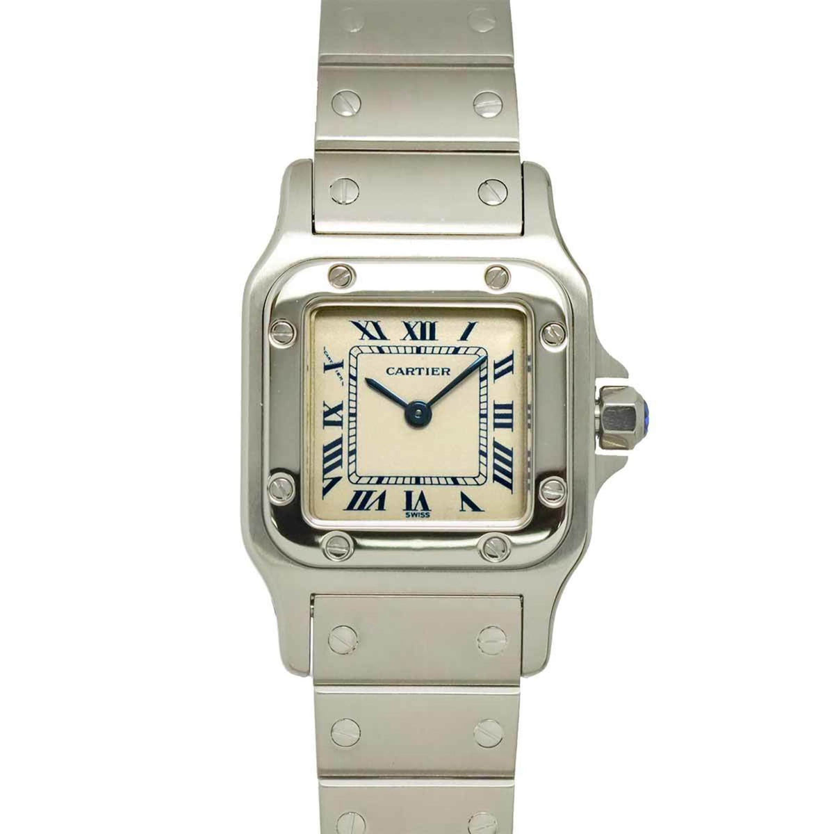 Cartier Santos Galbee SM W20017D6 Ivory Dial 23mm Watch