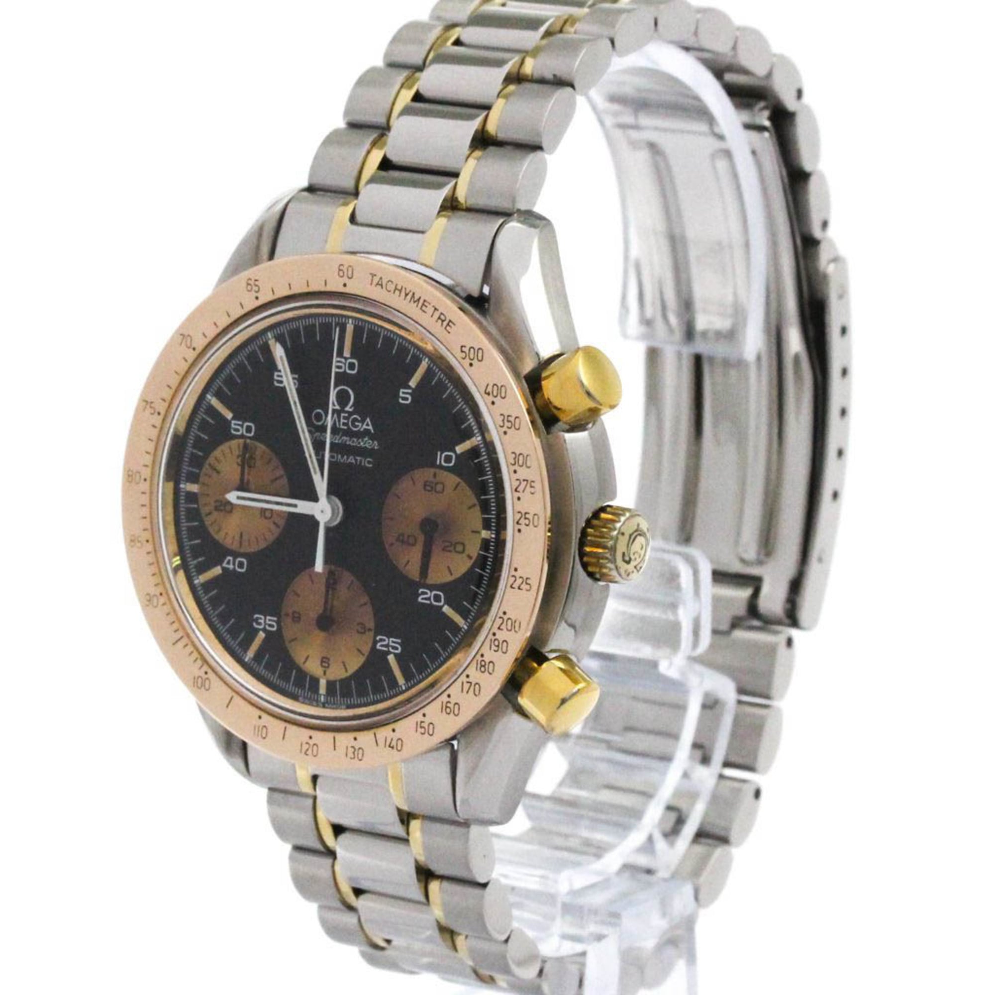 OMEGA Speedmaster Automatic 18K Gold Steel Mens Watch 175.0033 Polished