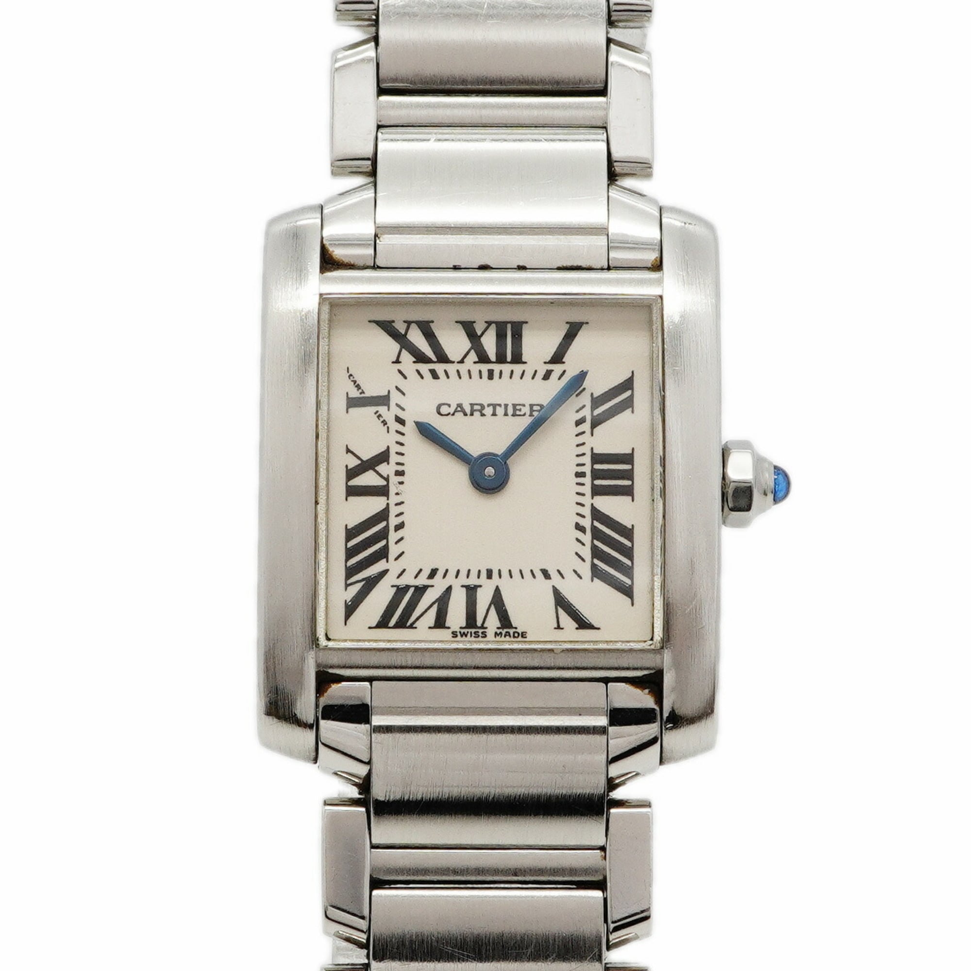 Cartier Tank Française SM W51008Q3 White Dial Women's Watch