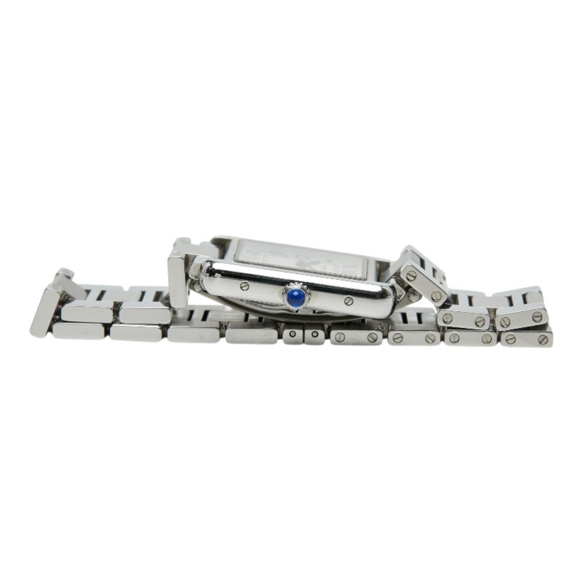 Cartier Tank Solo SM W5200013 Quarz-Damenuhr aus Edelstahl mit Weiß Zifferblatt CARTIER
