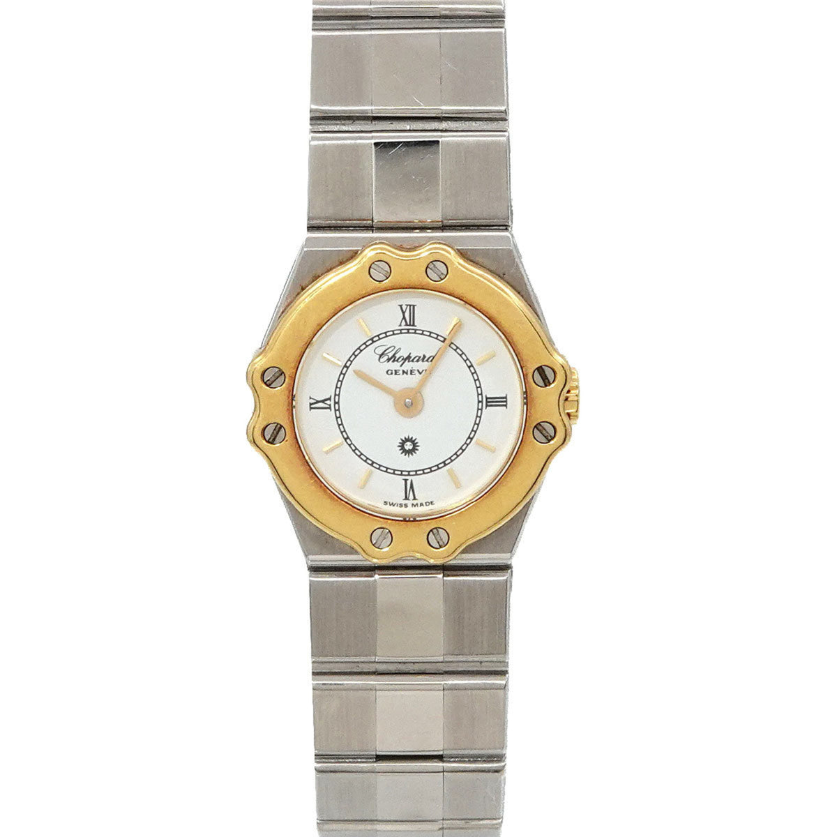 Chopard St. Moritz Combi 25/8074-15 horloge met witte wijzerplaat, 19 mm