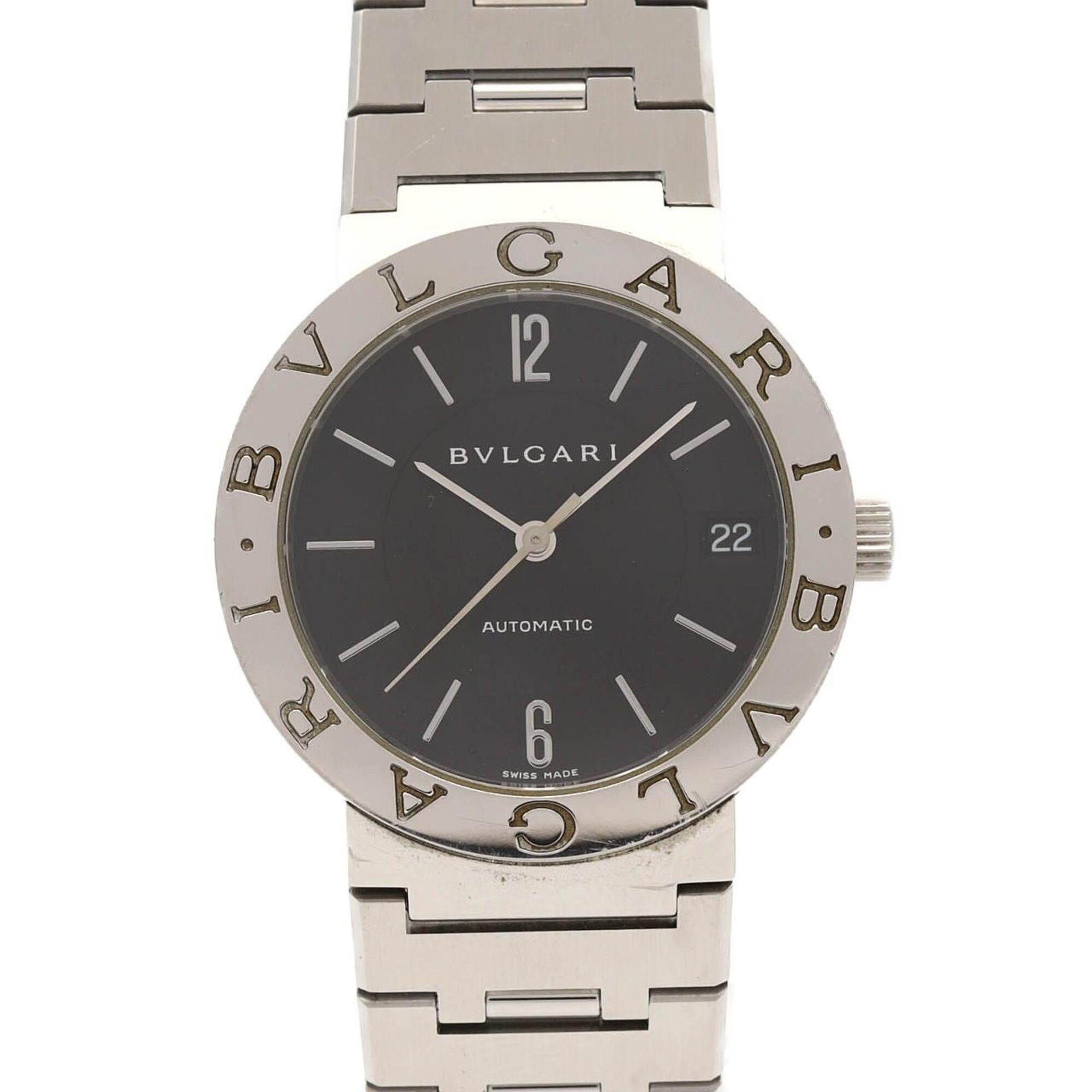 Bvlgari Bulgari BB33SSAUTO/BB33SSD/AT Black Dial 33mm Watch