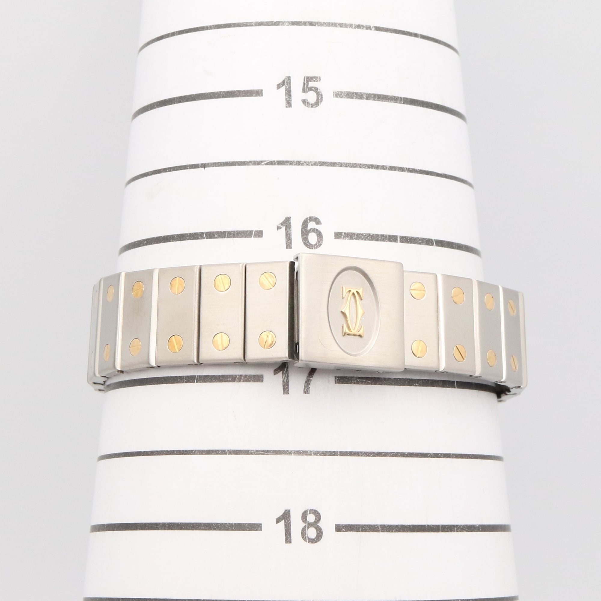 Cartier Santos 187902 Ivory Dial Stainless steel, yellow gold 29mm Watch