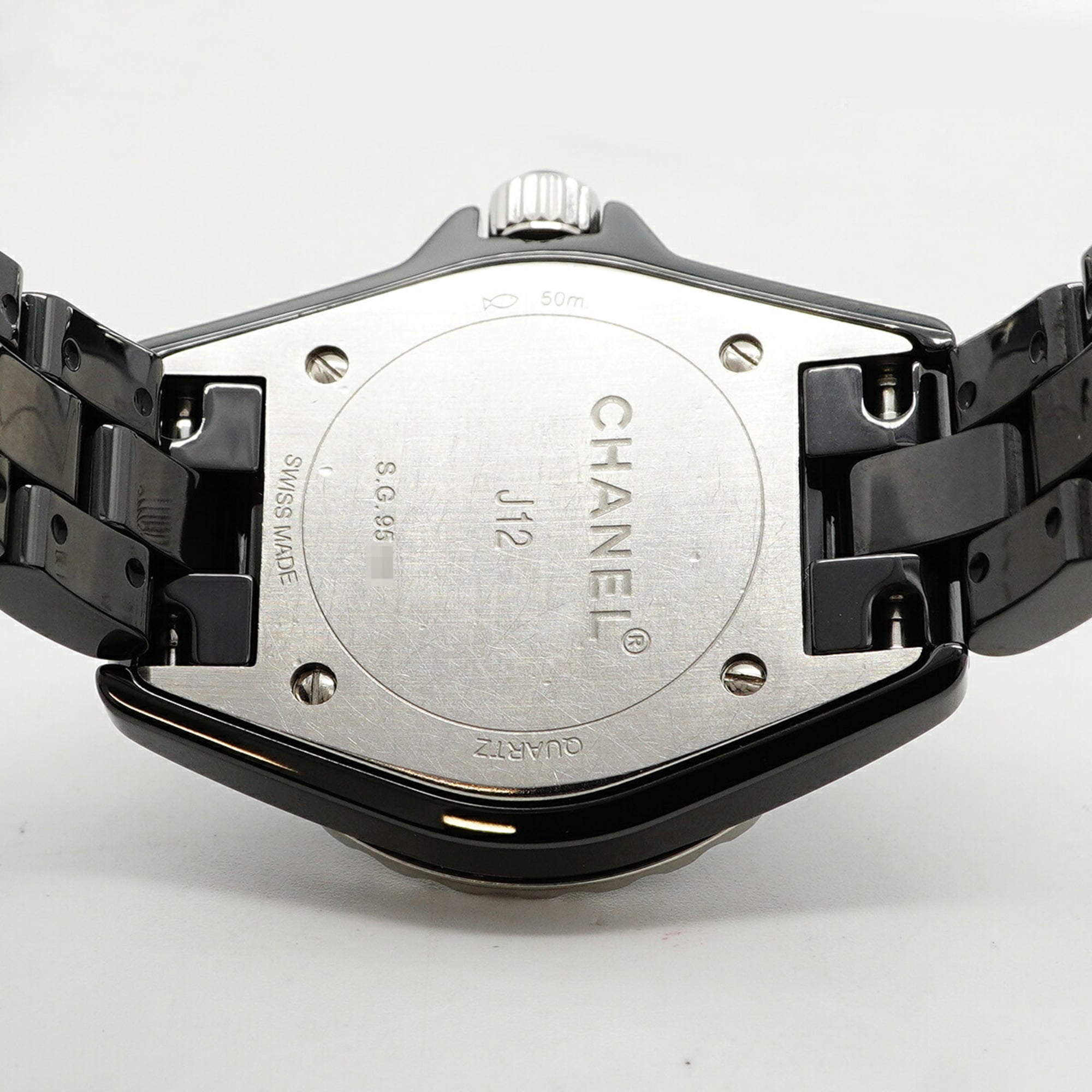 Chanel J12 Diamond H2569 Black Dial Wo