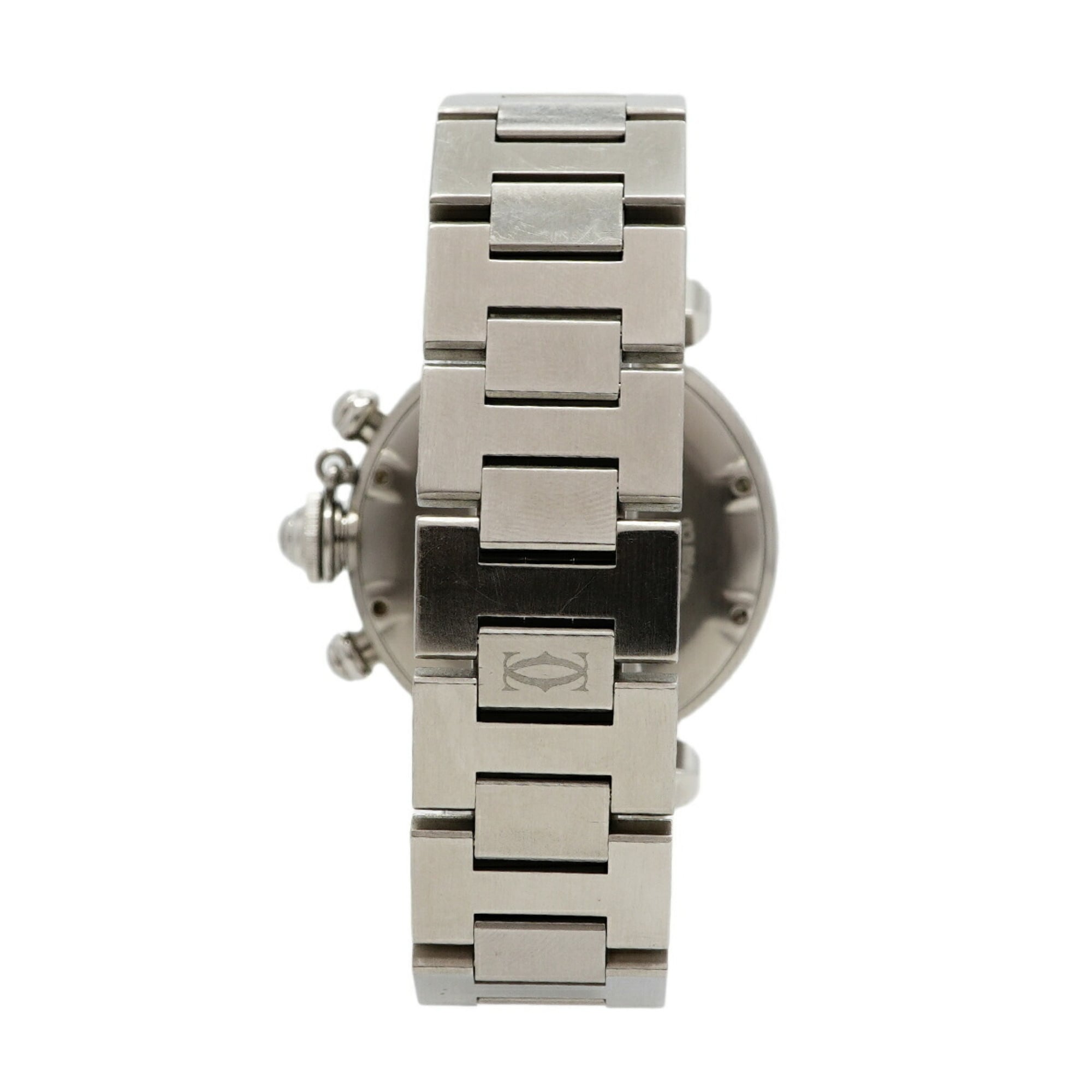 Cartier Pasha C W31048M7 Uhr mit Silber Zifferblatt (Jungengröße)