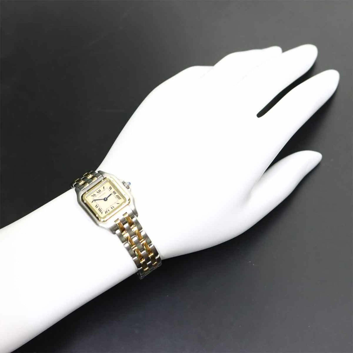 Cartier Panthère SM 2-rijig 84083242 horloge met ivoorkleurige wijzerplaat, 22 mm