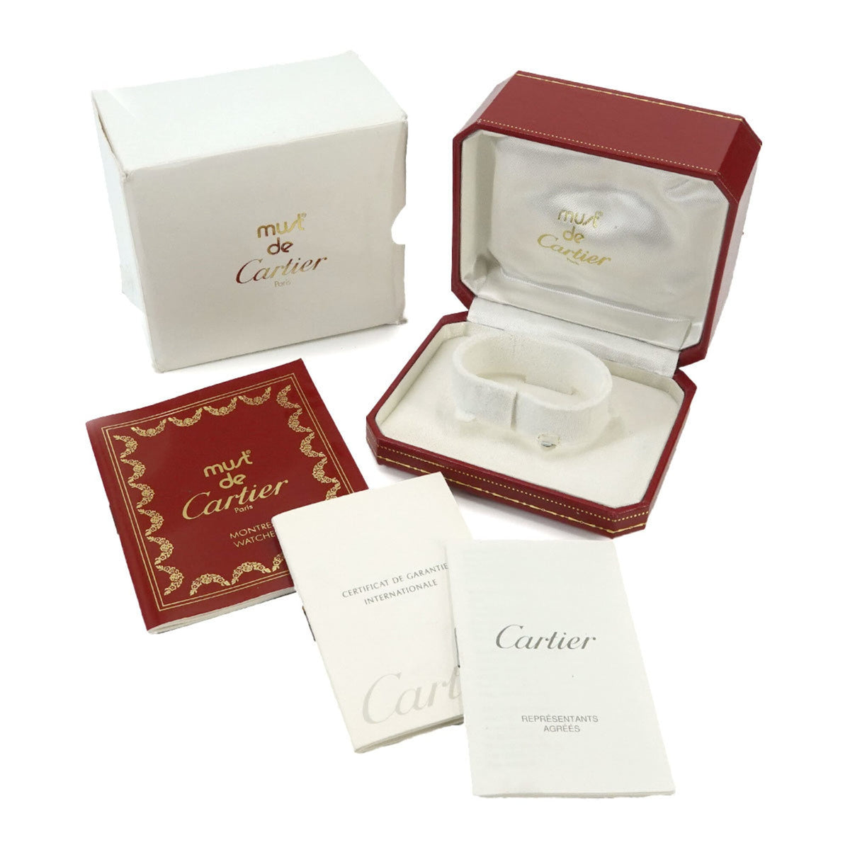 Cartier Must Ronde W1009143 horloge met witte wijzerplaat, 27 mm