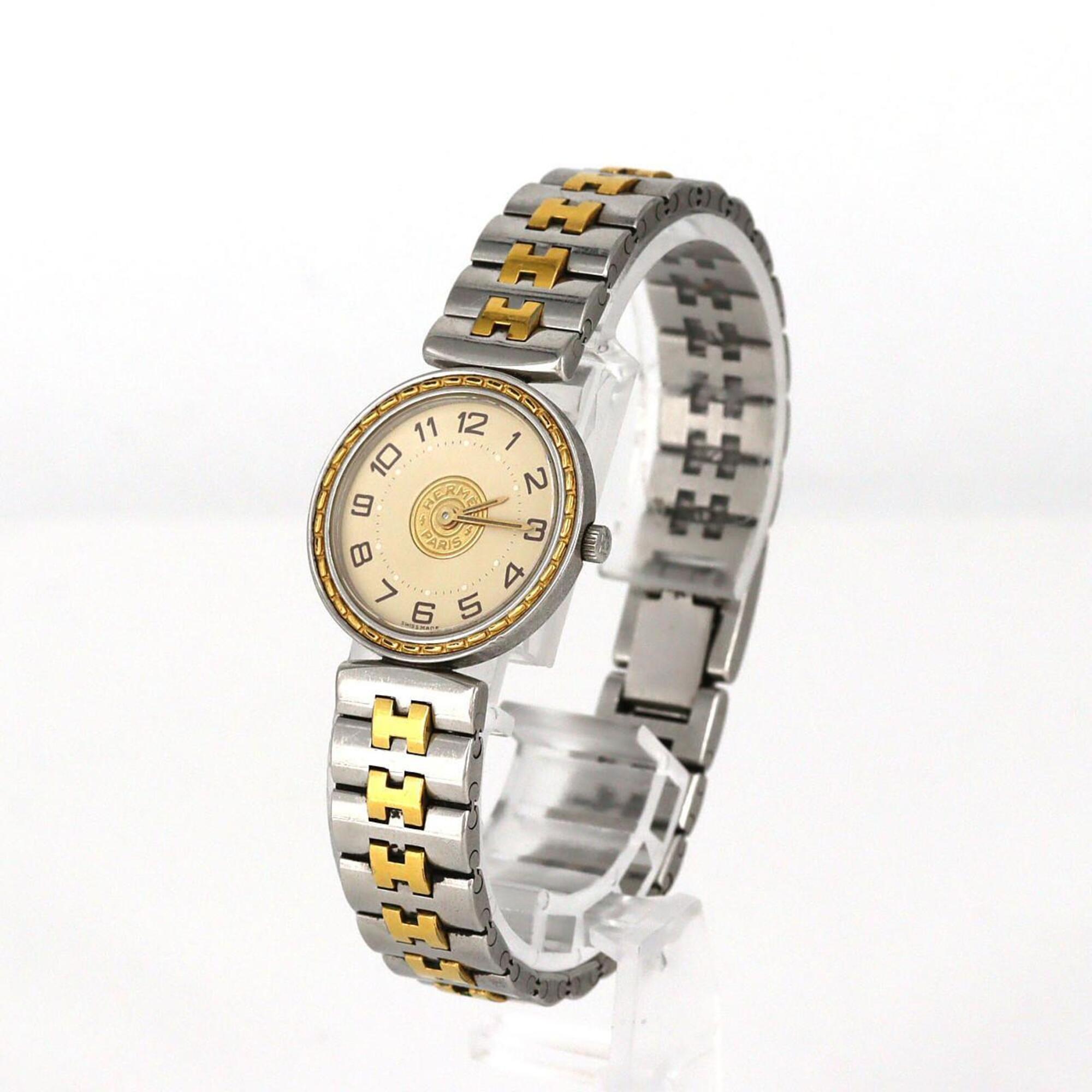 Hermes Sellier GZl1jdtx Ivory Dial 24mm Watch