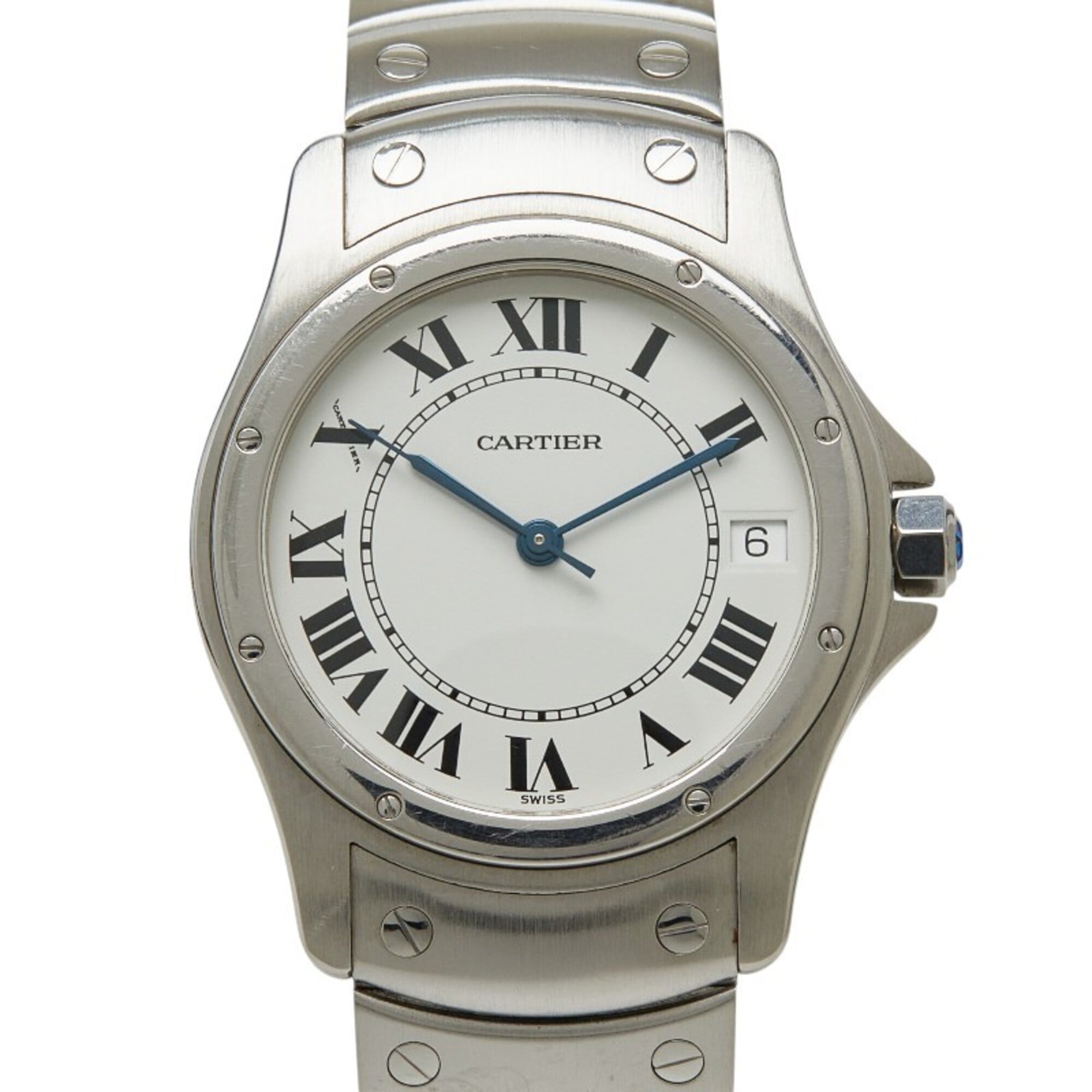 Cartier Santos Ronde LM W20026K1 Automatic (with manual ) White Dial Stainless Steel CARTIER