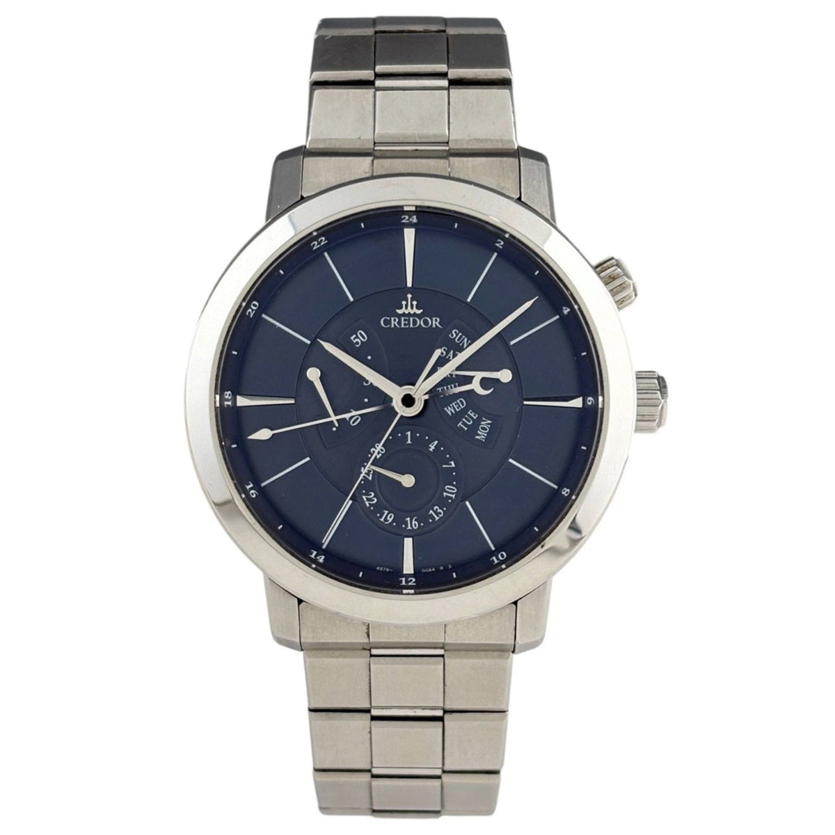 Seiko Credor Node 4S76-00A0/GCBT995, marineblaues Zifferblatt, 41 mm Uhr