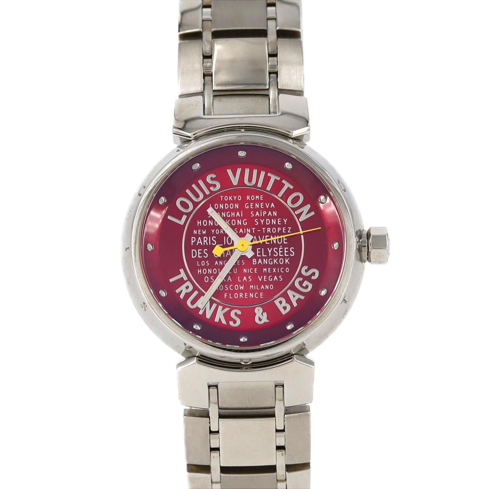 Louis Vuitton Tambour Q121N Stainless Steel Quartz Watch