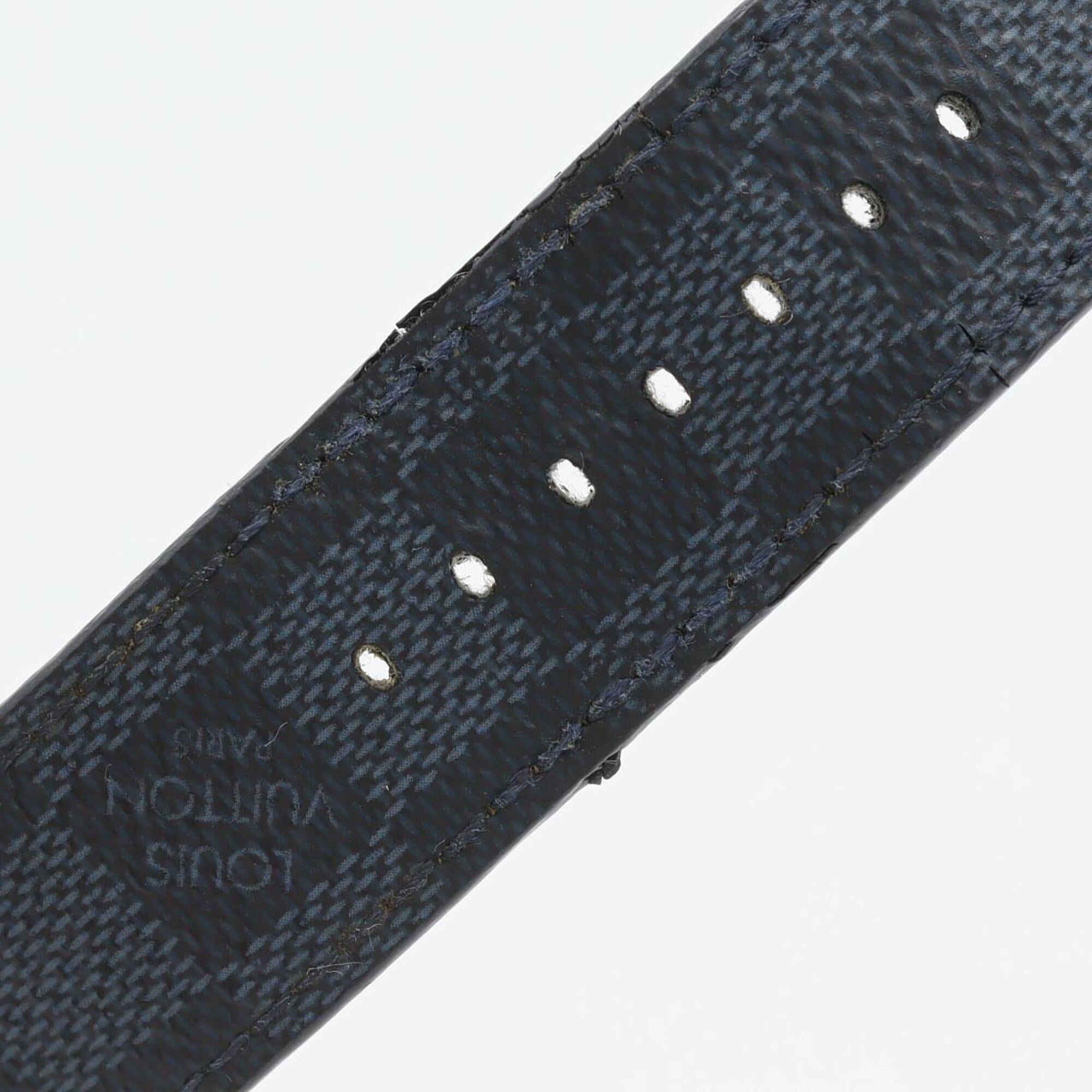 Louis Vuitton Tambour Damier Graphite QA073 SS Quartz Watch
