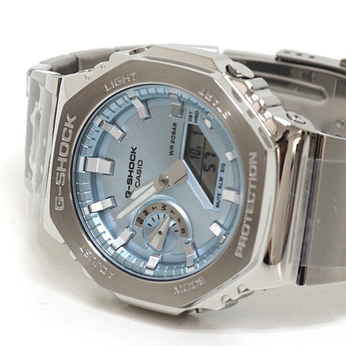 Casio G-Shock GM-2110D-2AJF horloge met blauwe wijzerplaat, 44 mm