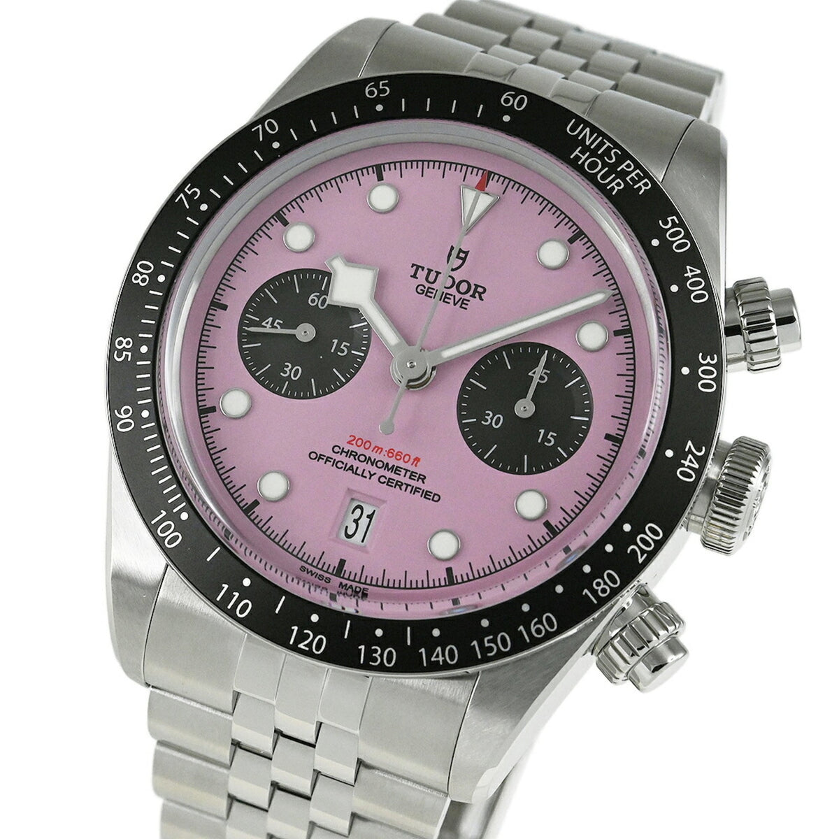 Tudor Black Bay Chrono 79360N Black, Pink Dial 41mm Watch